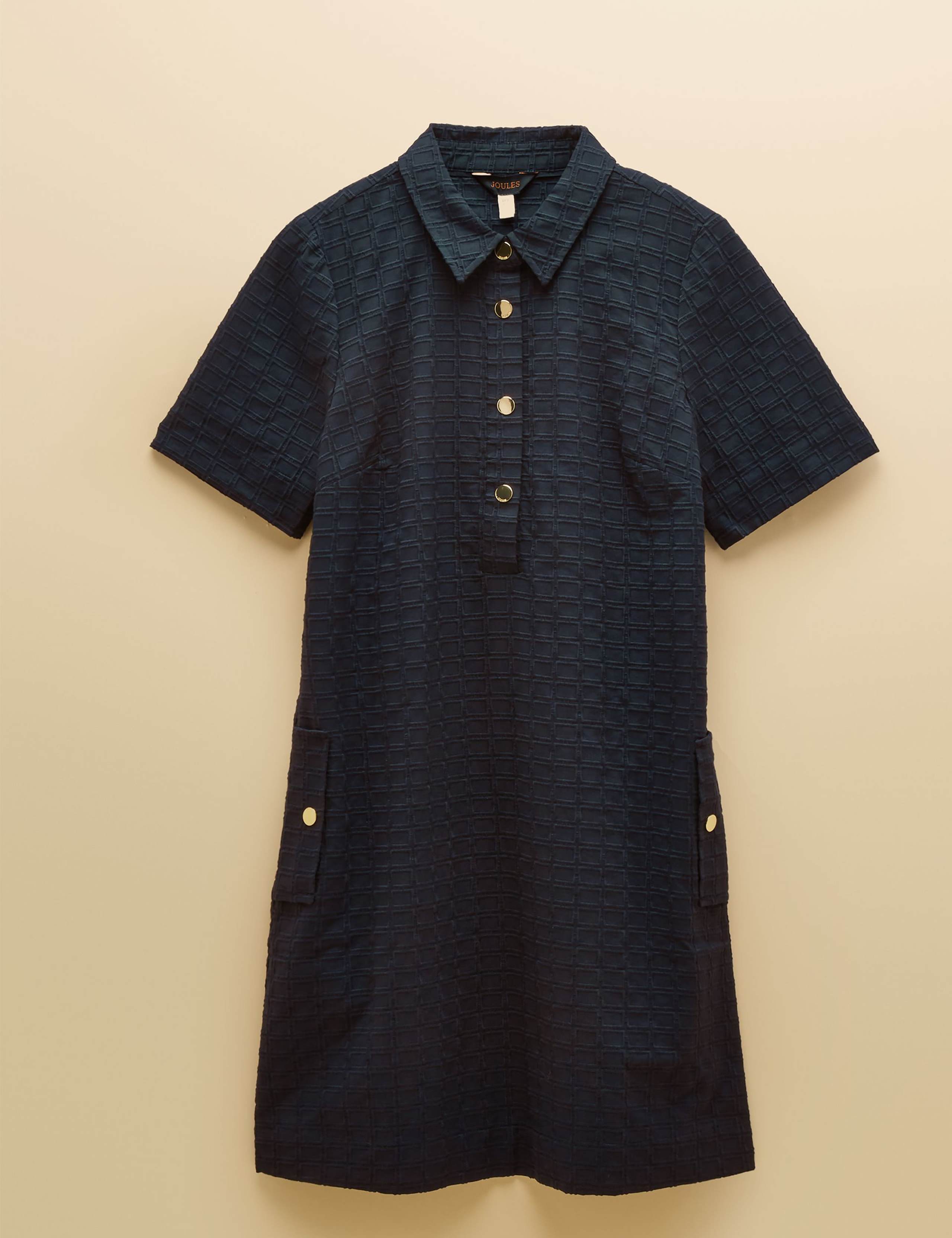 Pure Cotton Jacquard Mini Shift Dress 2 of 6