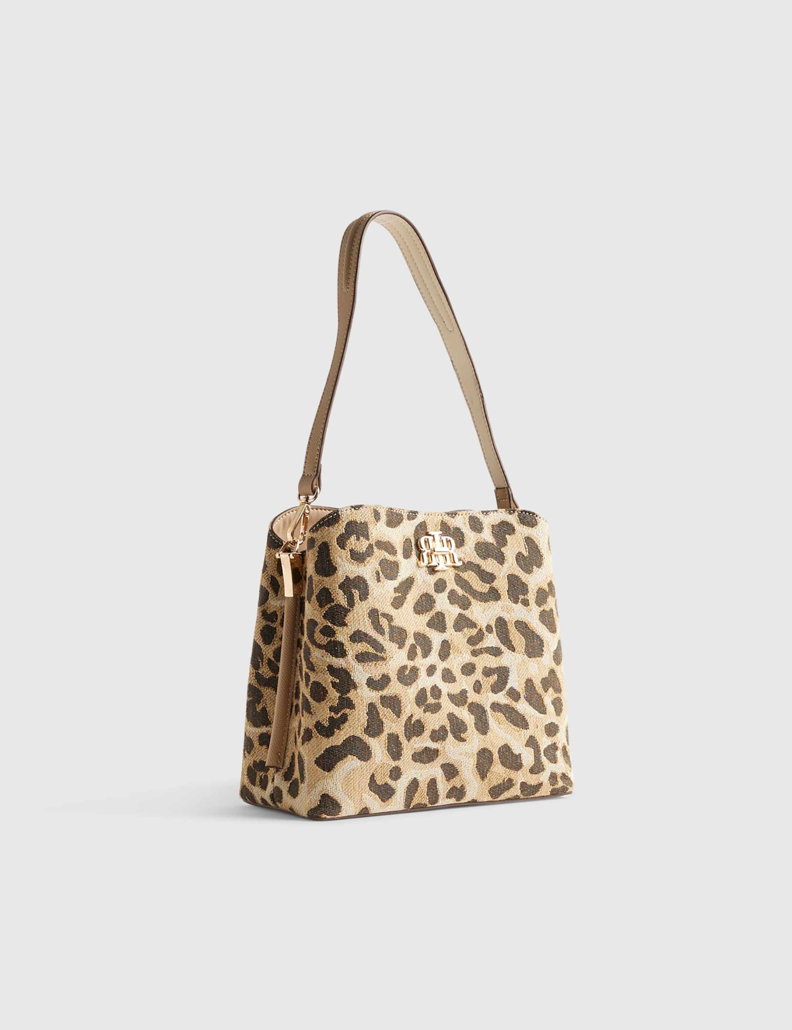 Animal Print Top Handle Bucket Bag 5 of 5