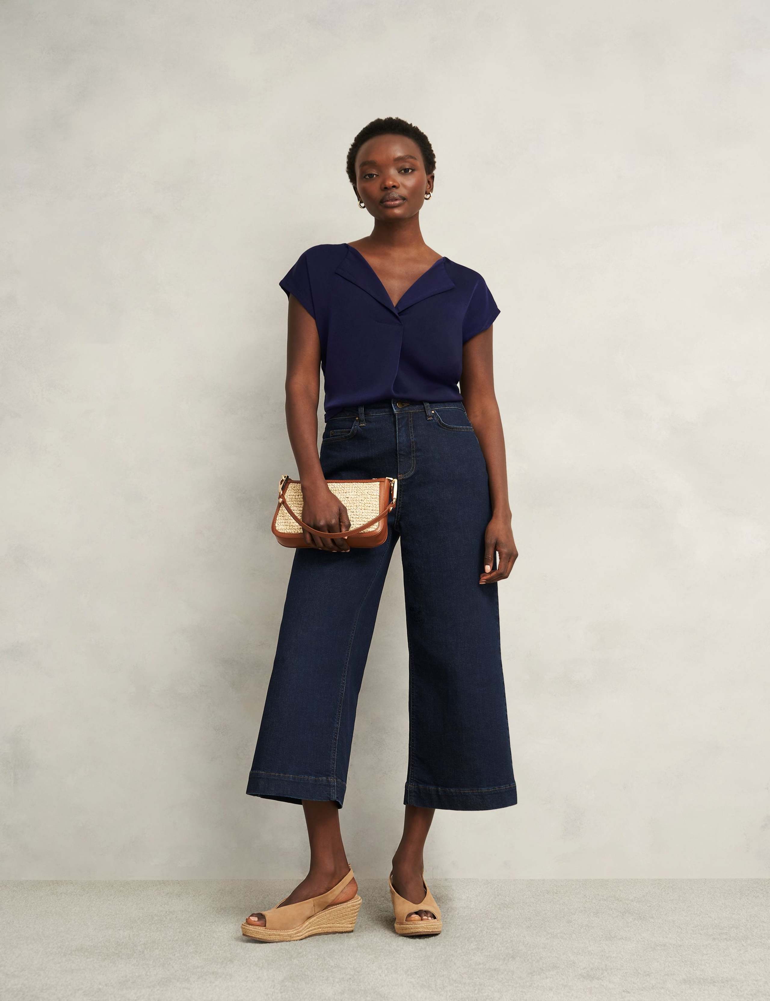 Collarless Cap Sleeve Blouse 4 of 8