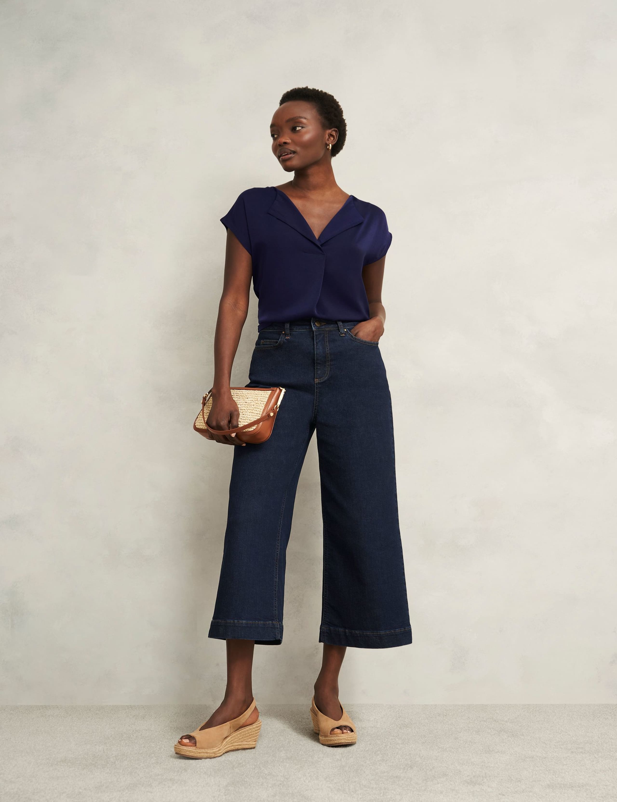 Collarless Cap Sleeve Blouse 5 of 8