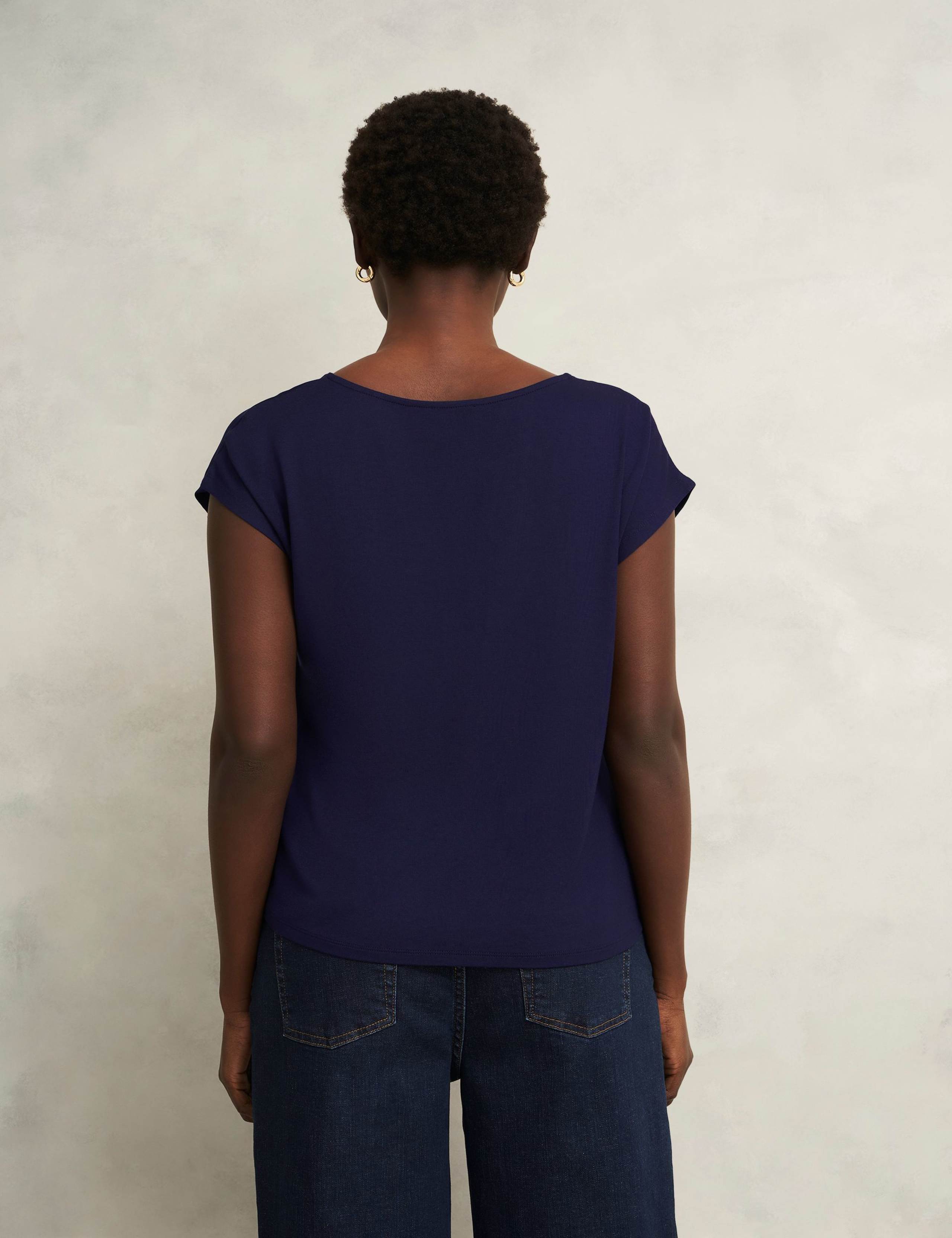 Collarless Cap Sleeve Blouse 6 of 8