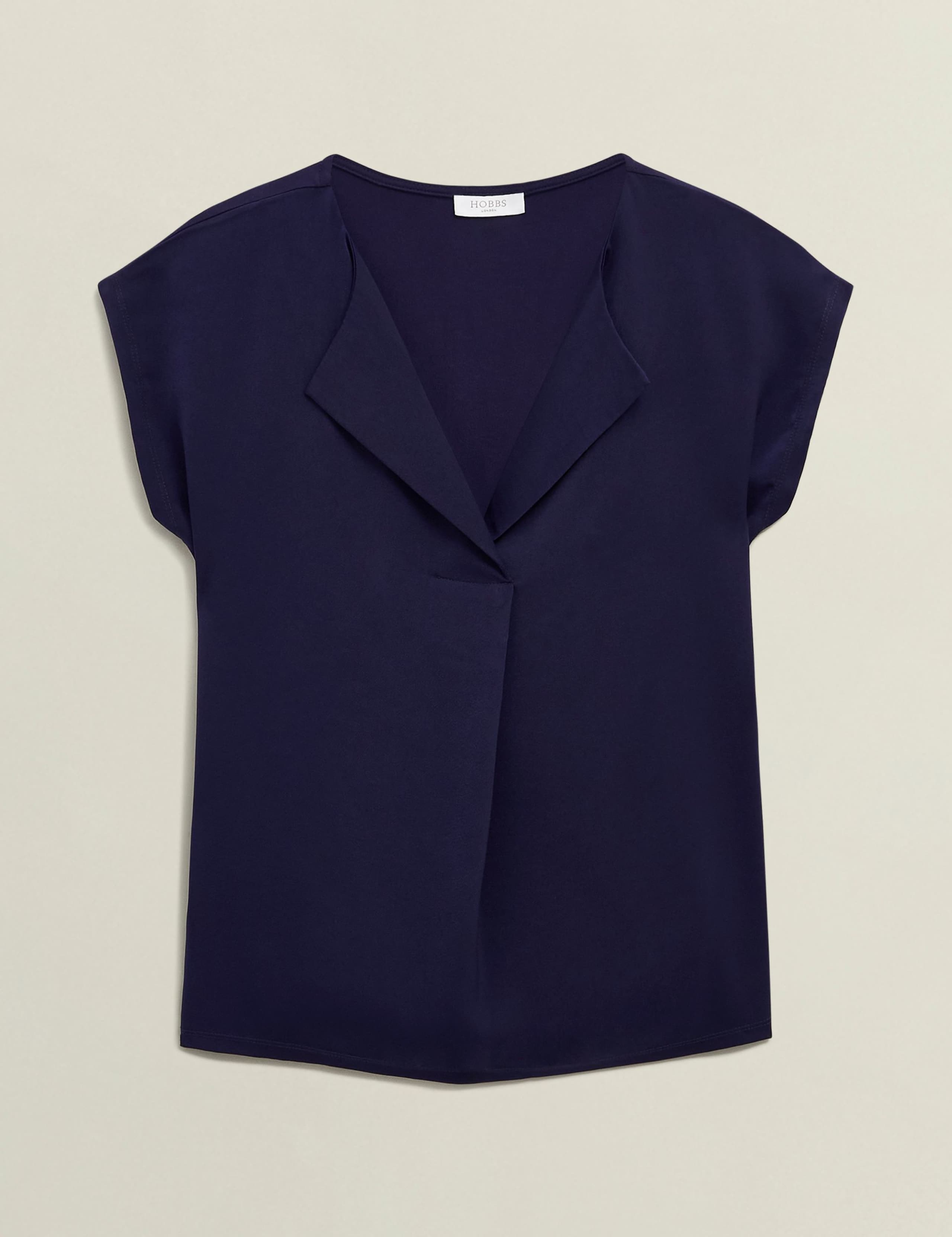Collarless Cap Sleeve Blouse 2 of 8