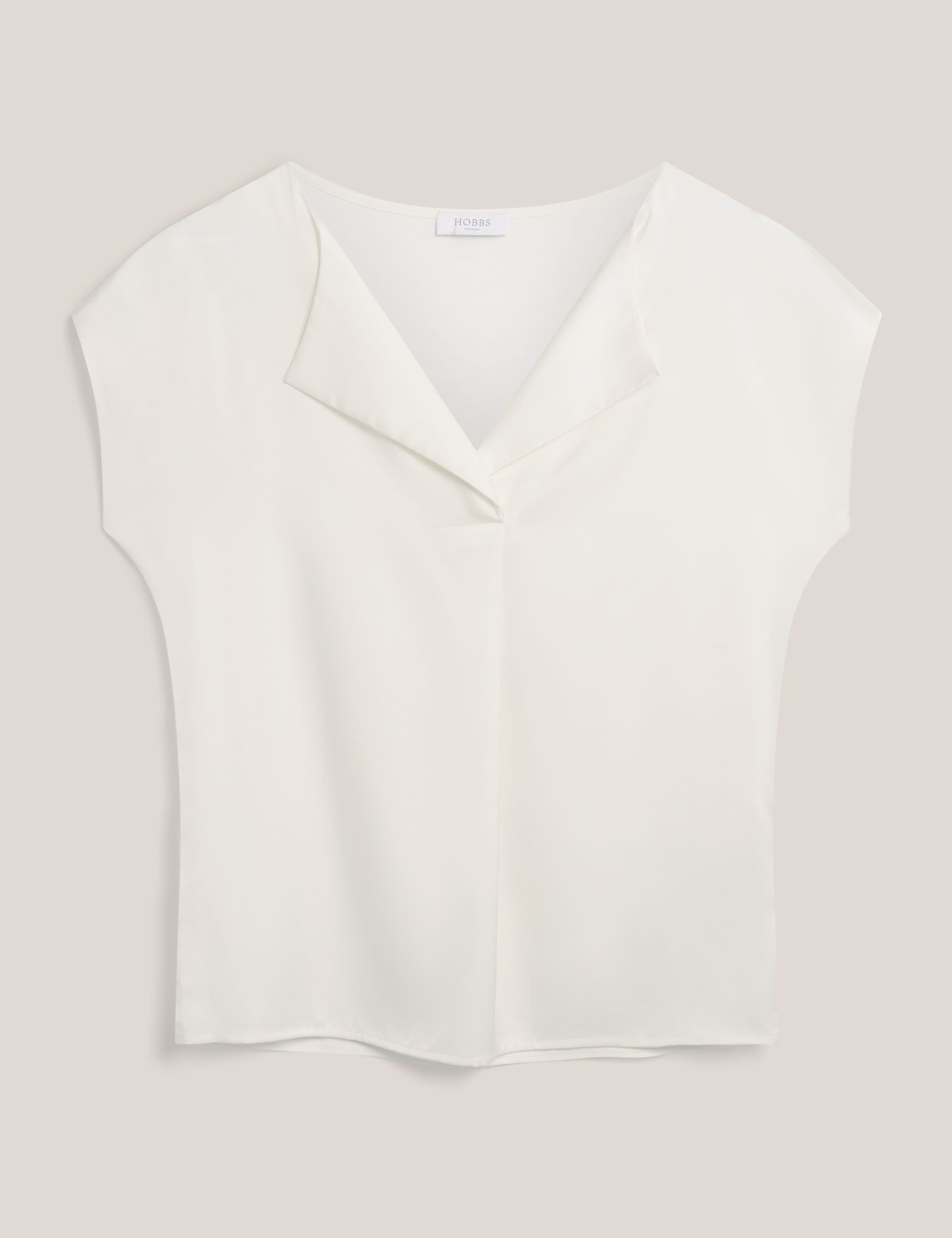 Collarless Cap Sleeve Blouse 2 of 5