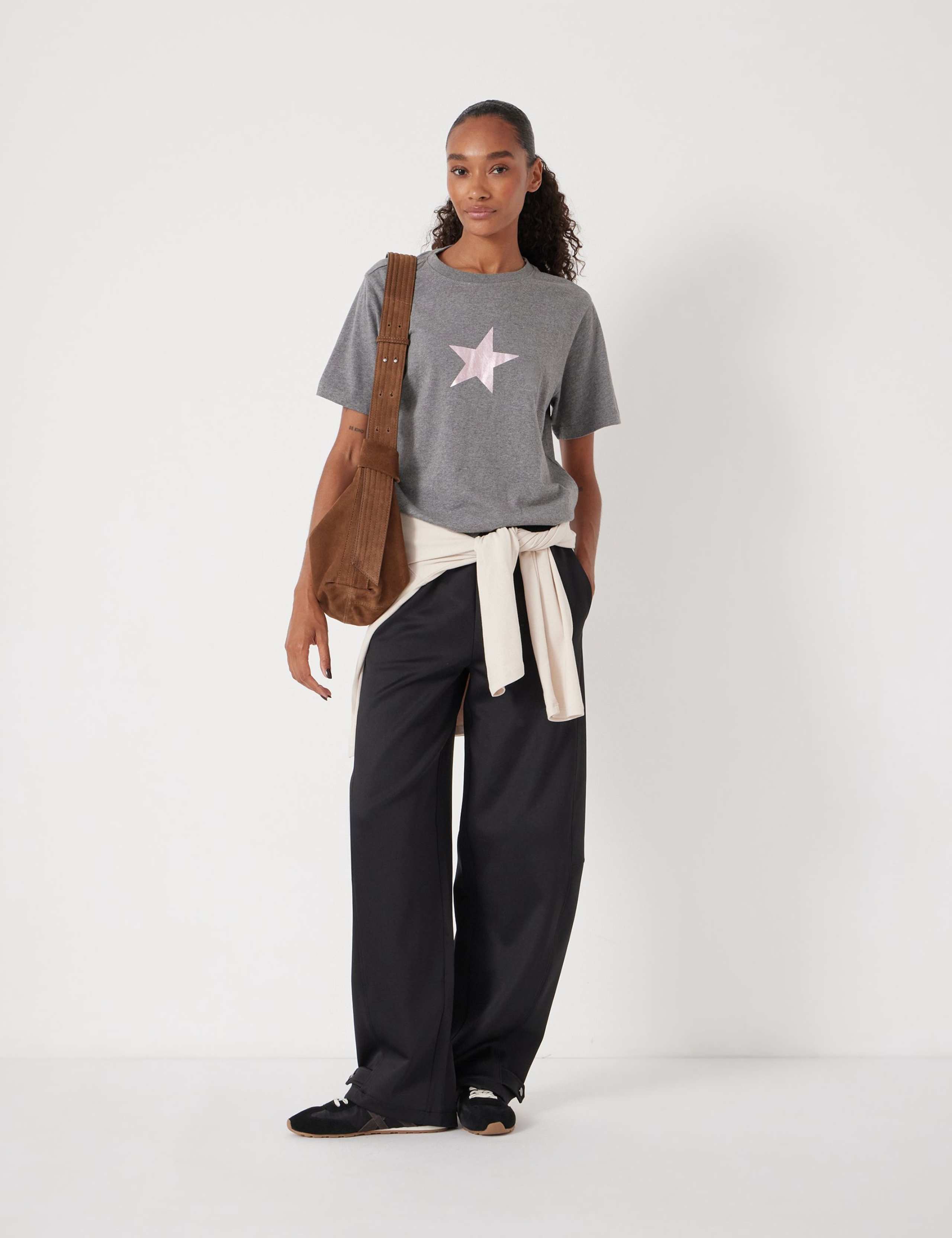 Pure Cotton Metallic Star Graphic T-Shirt 3 of 5