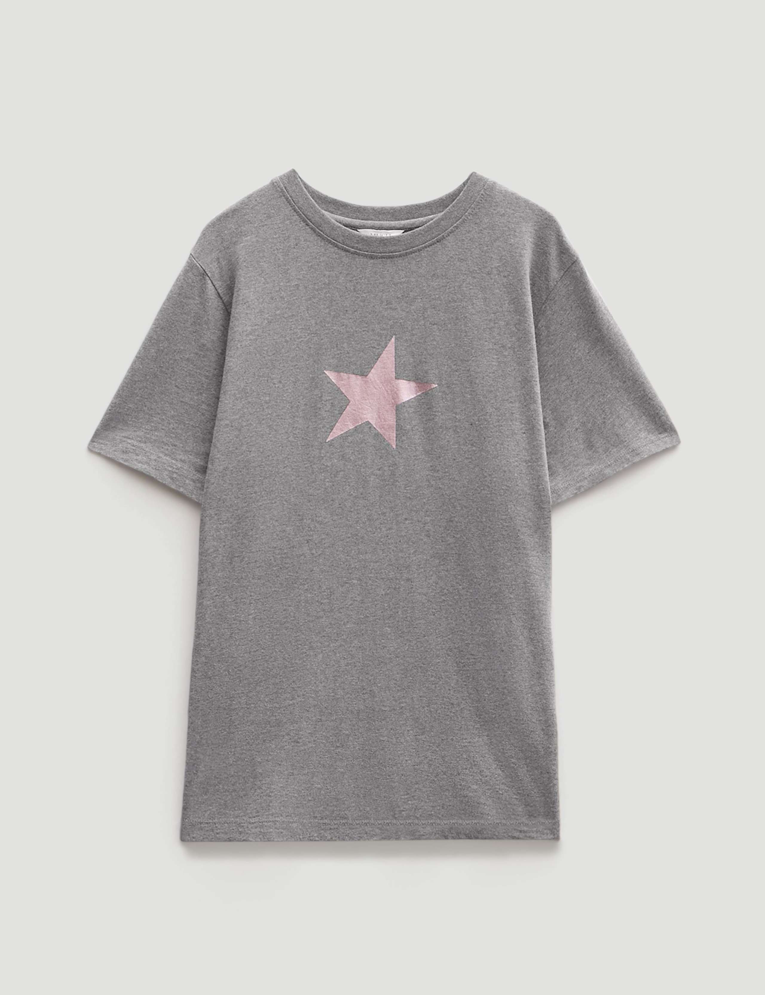 Pure Cotton Metallic Star Graphic T-Shirt 2 of 5