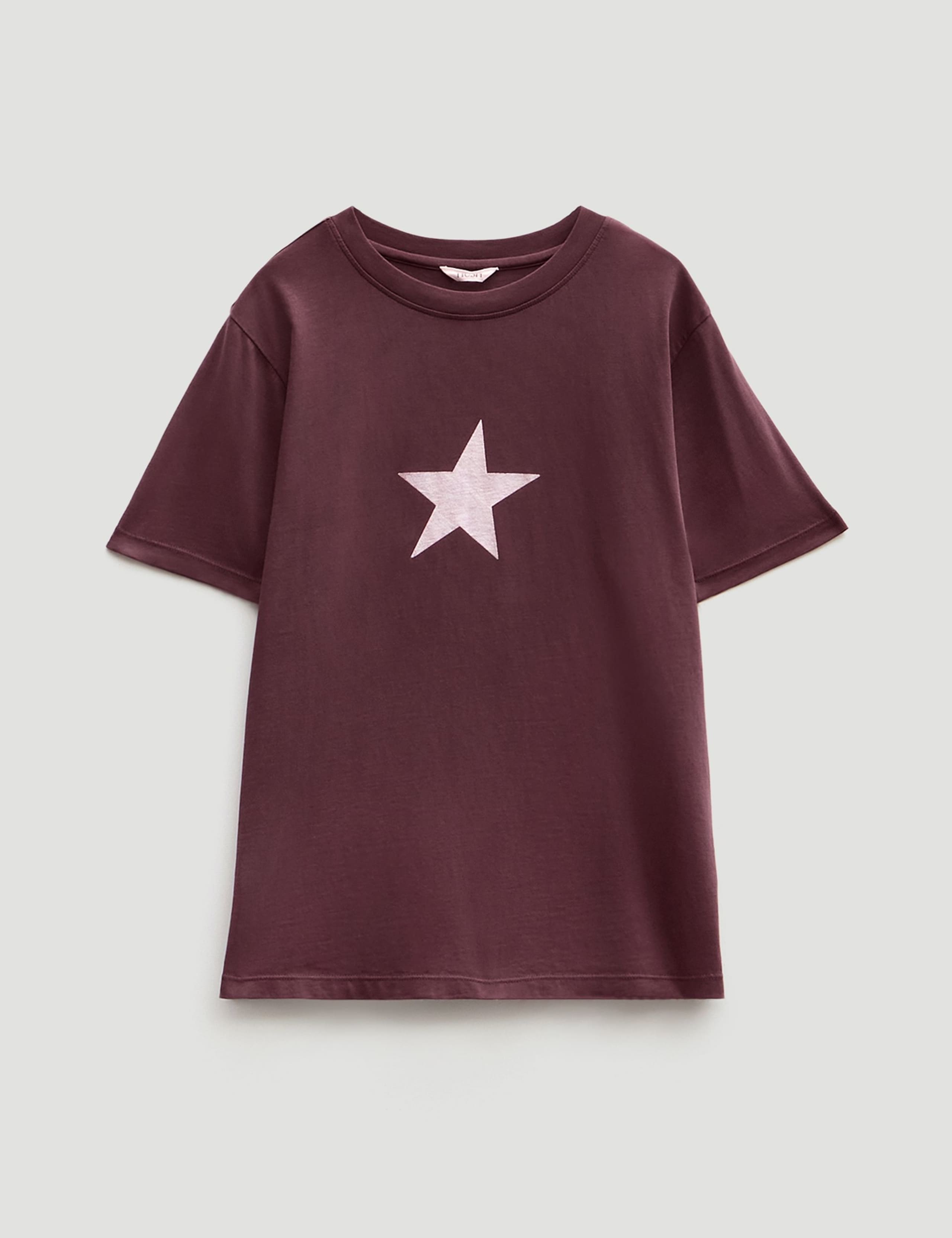 Pure Cotton Metallic Star Graphic T-Shirt 2 of 4