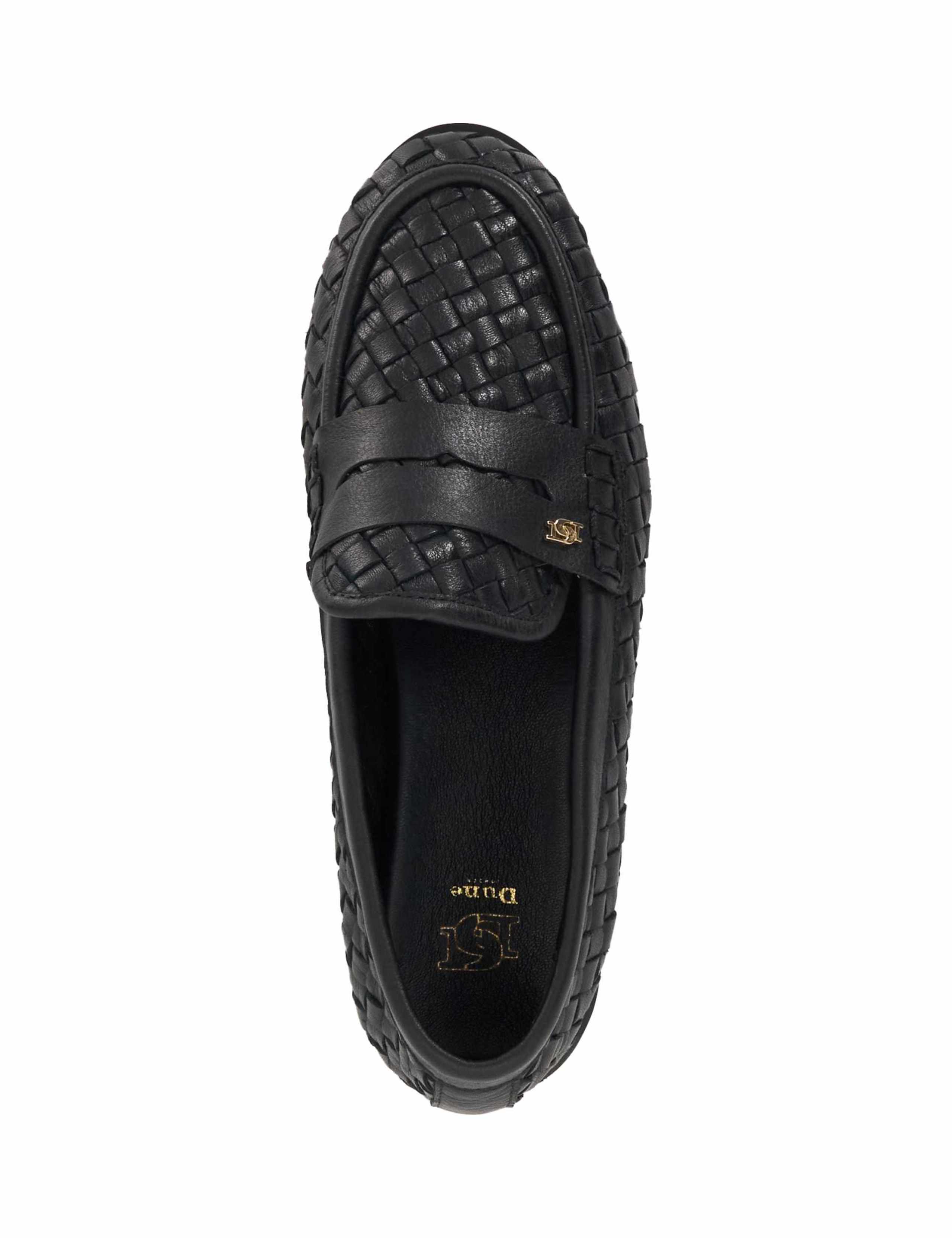 Leather Woven Flat Loafers 2 of 5