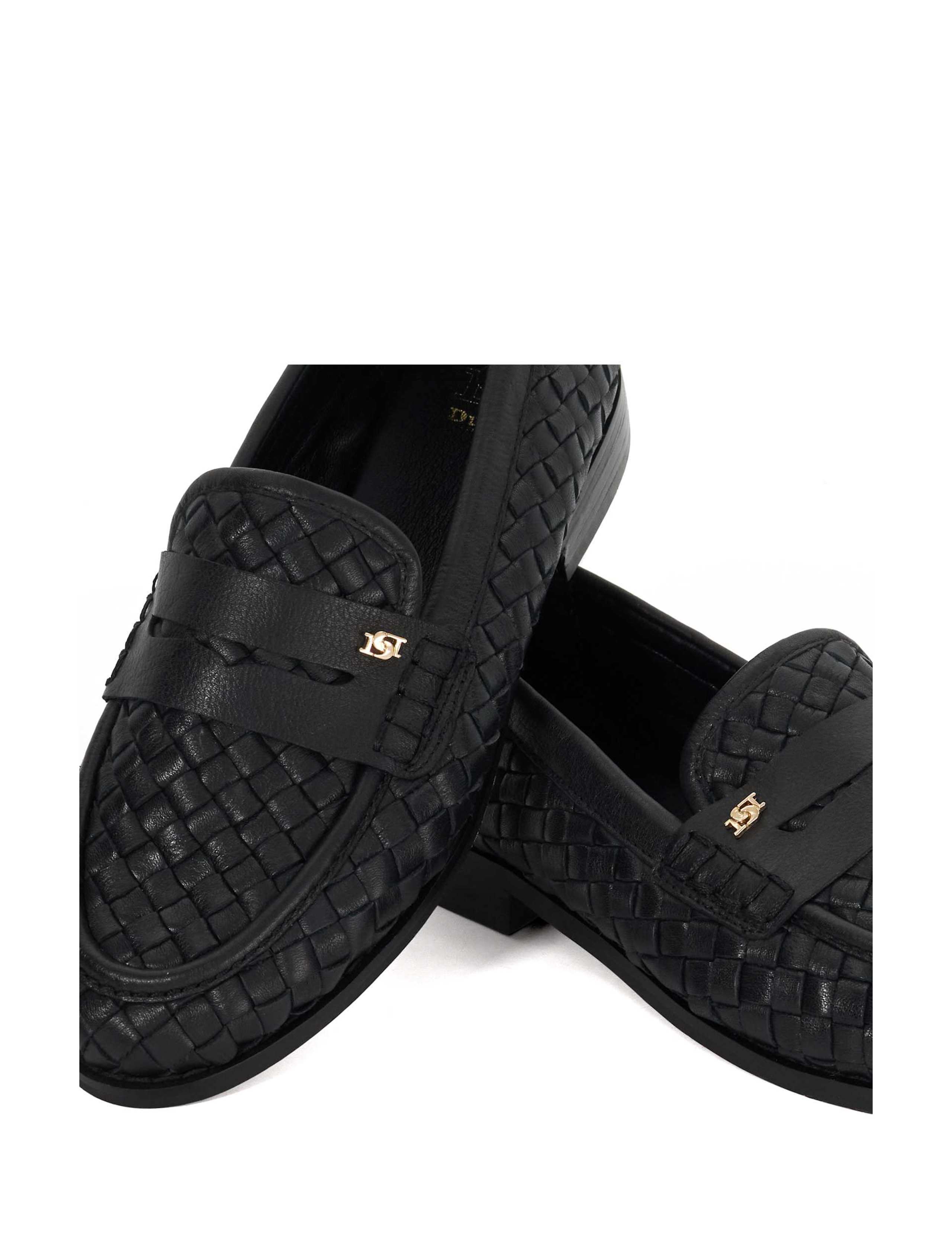 Leather Woven Flat Loafers 5 of 5