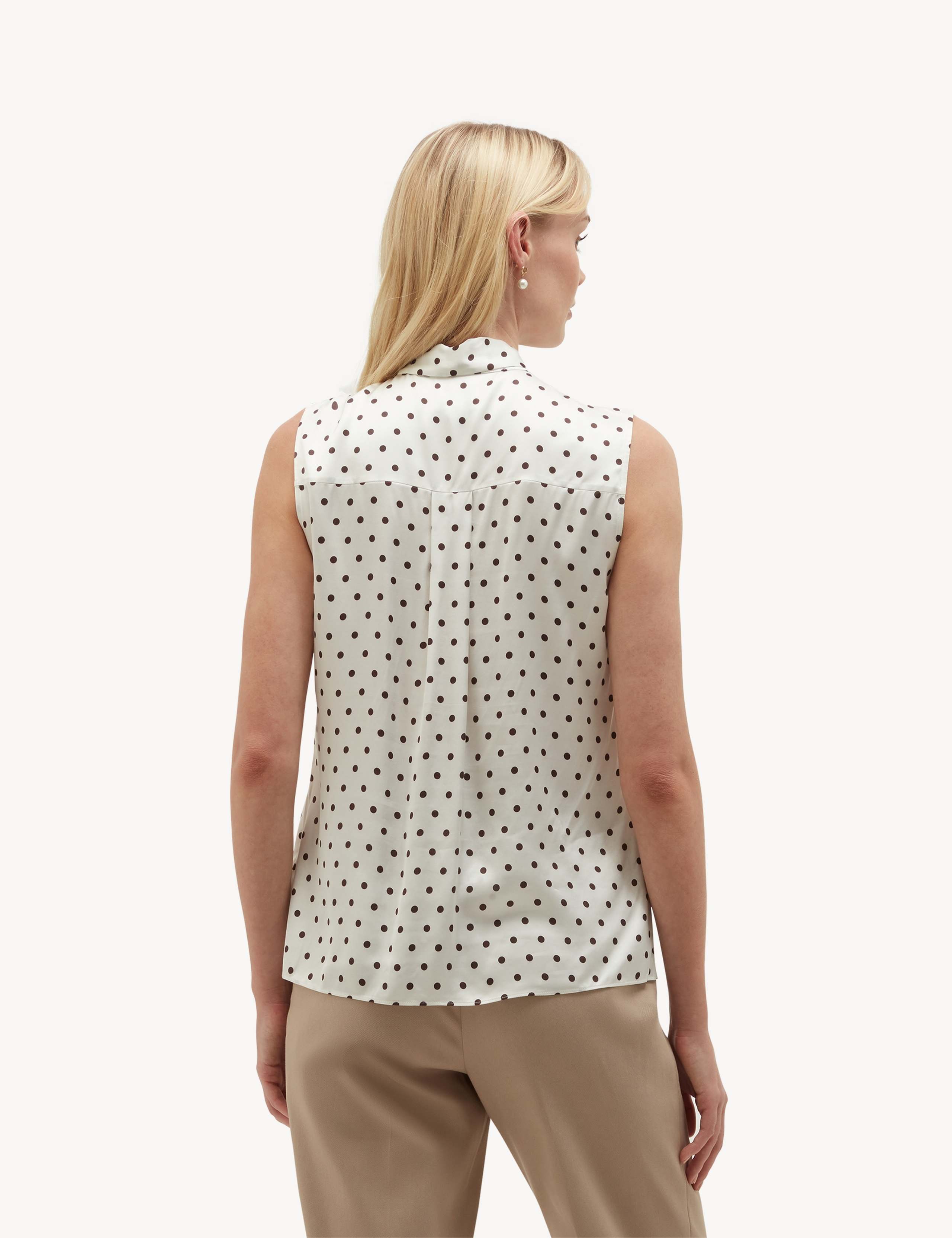 Polka Dot Tie Neck Blouse 6 of 6