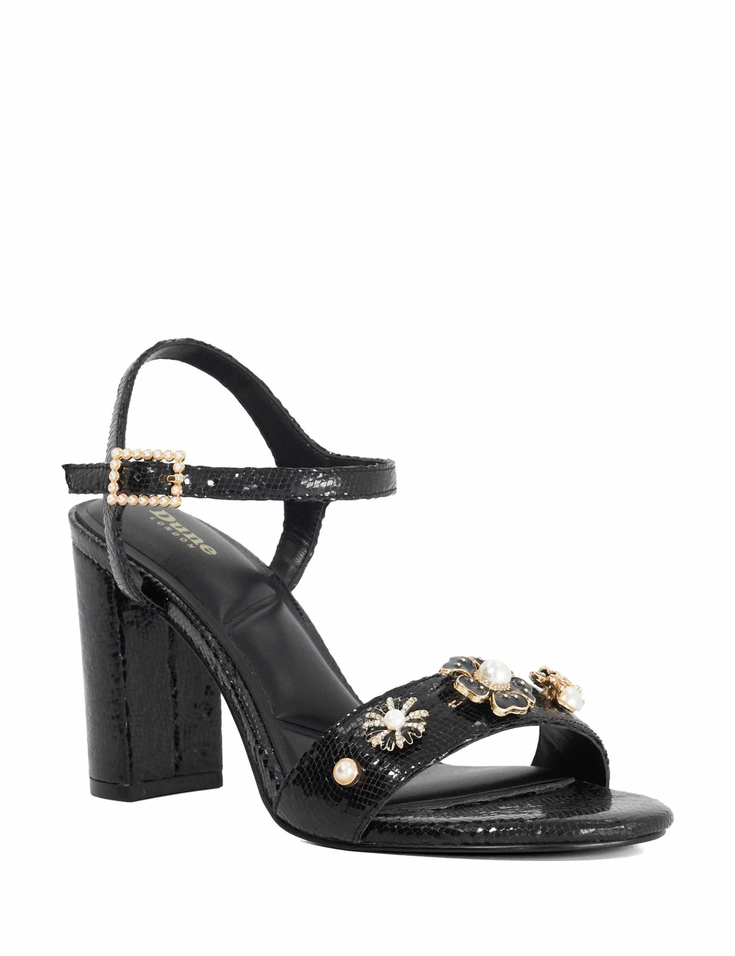 Embellished Ankle Strap Block Heel Sandals 4 of 6