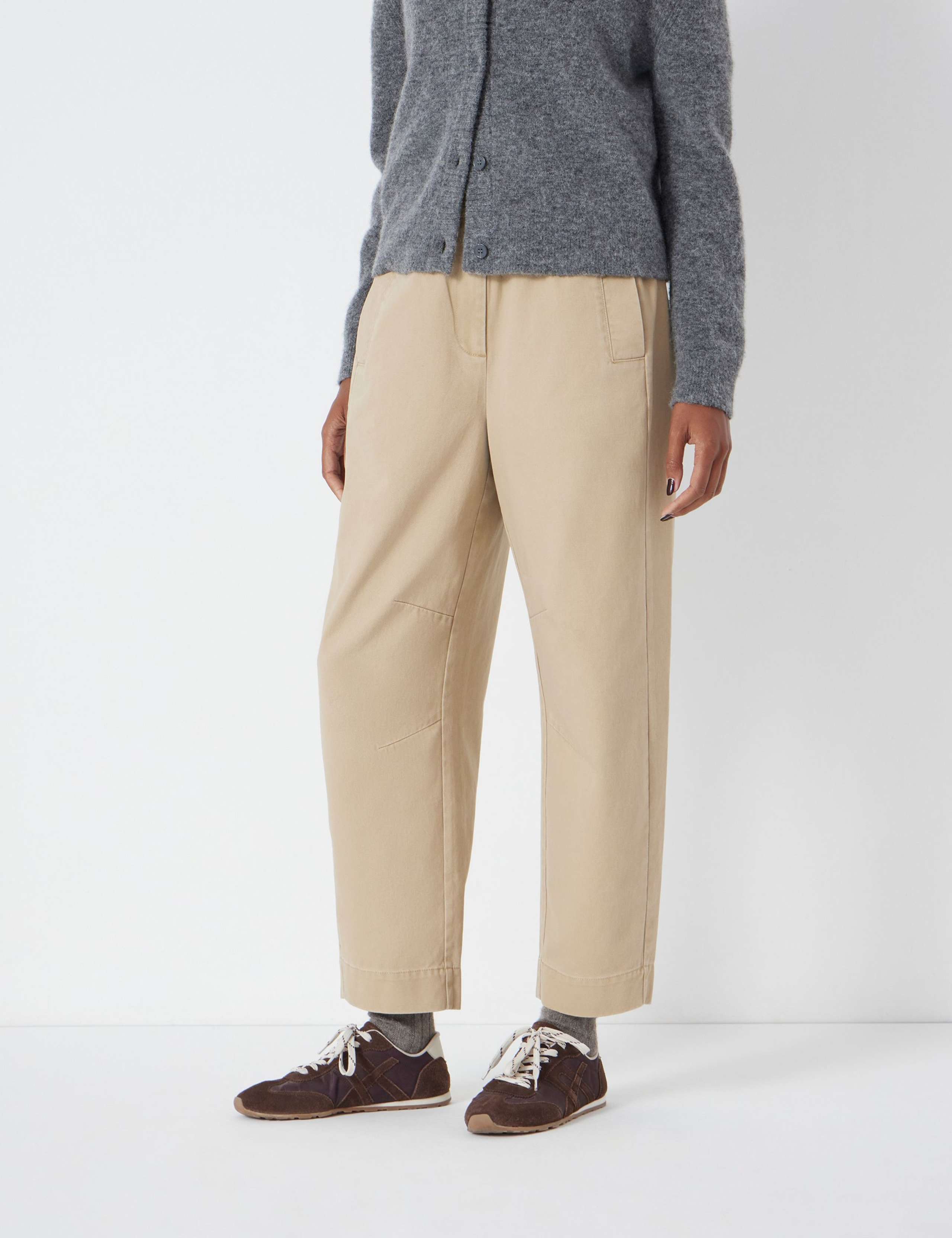 Pure Cotton Barrel Leg Trousers 2 of 5