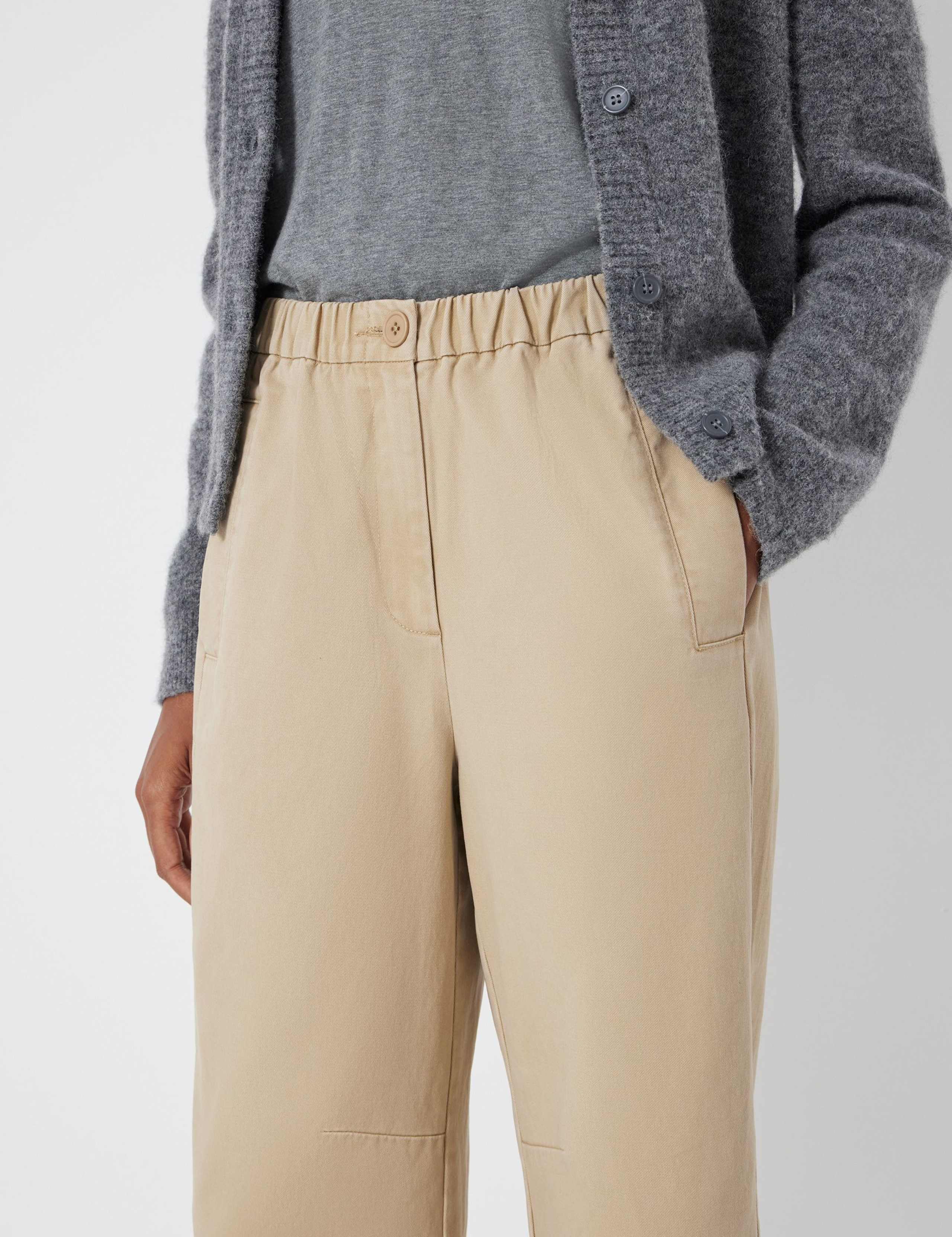 Pure Cotton Barrel Leg Trousers 4 of 5