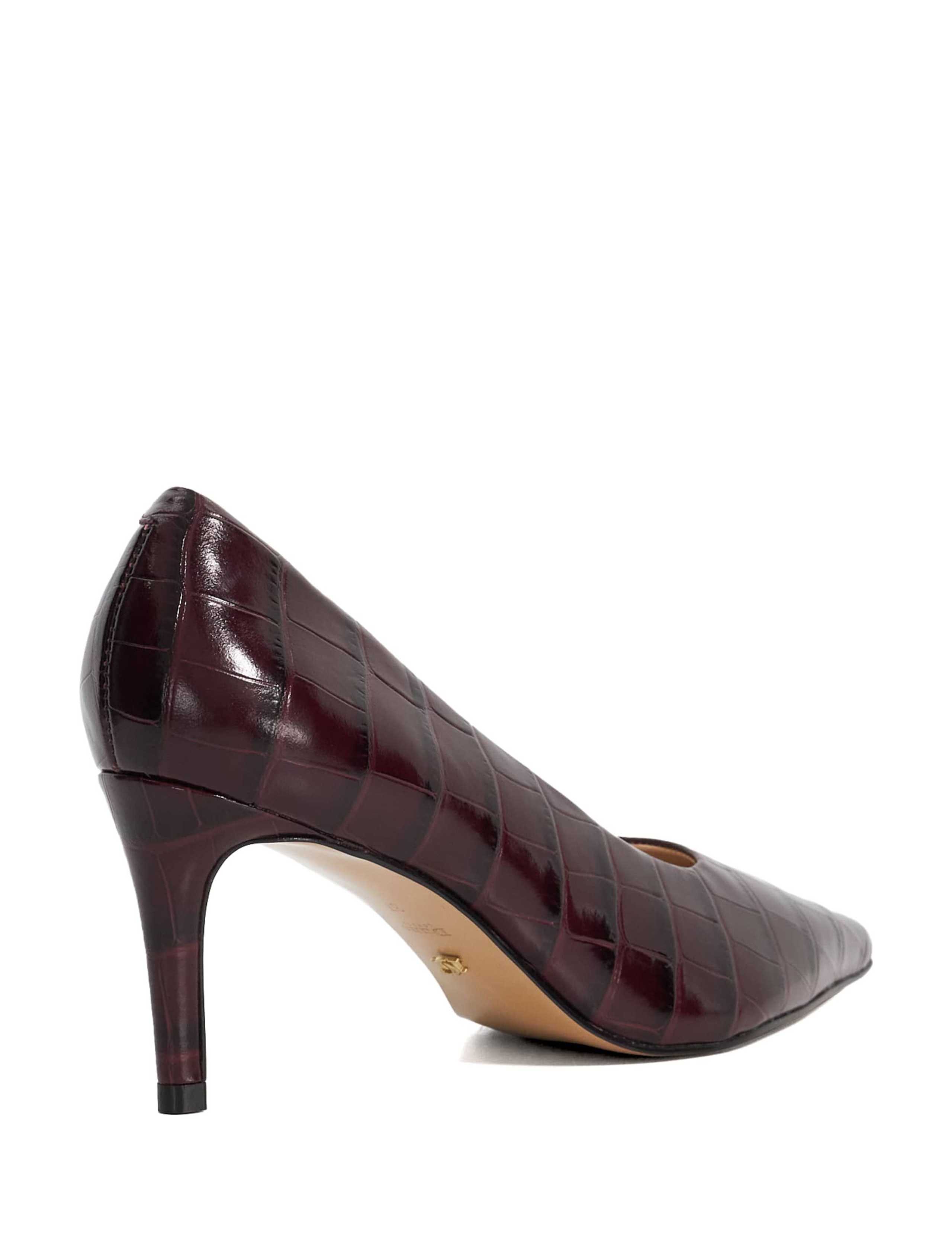 Leather Snakeskin Stiletto Heel Court Shoes 4 of 6