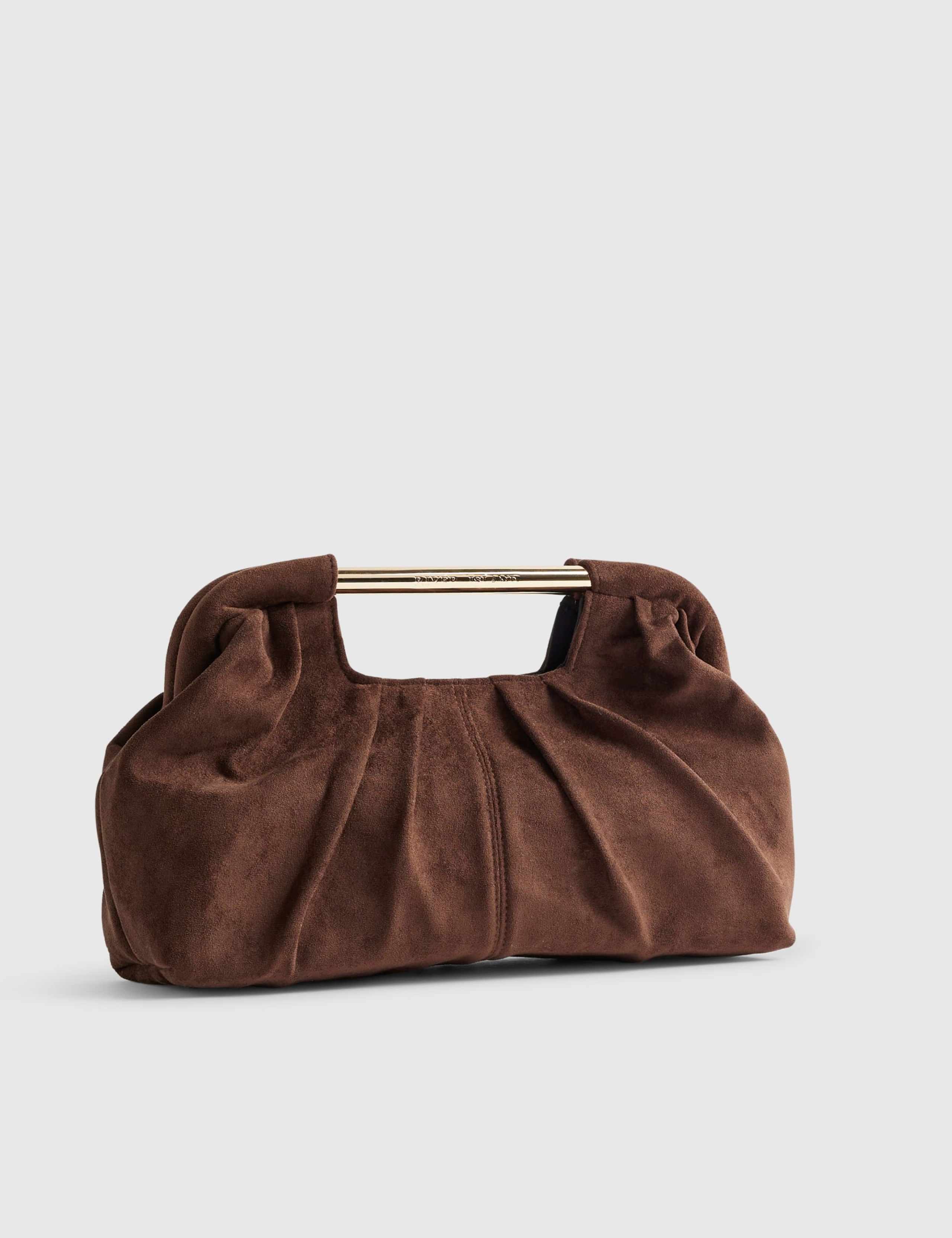 Faux Leather Ruched Clutch Bag 5 of 5