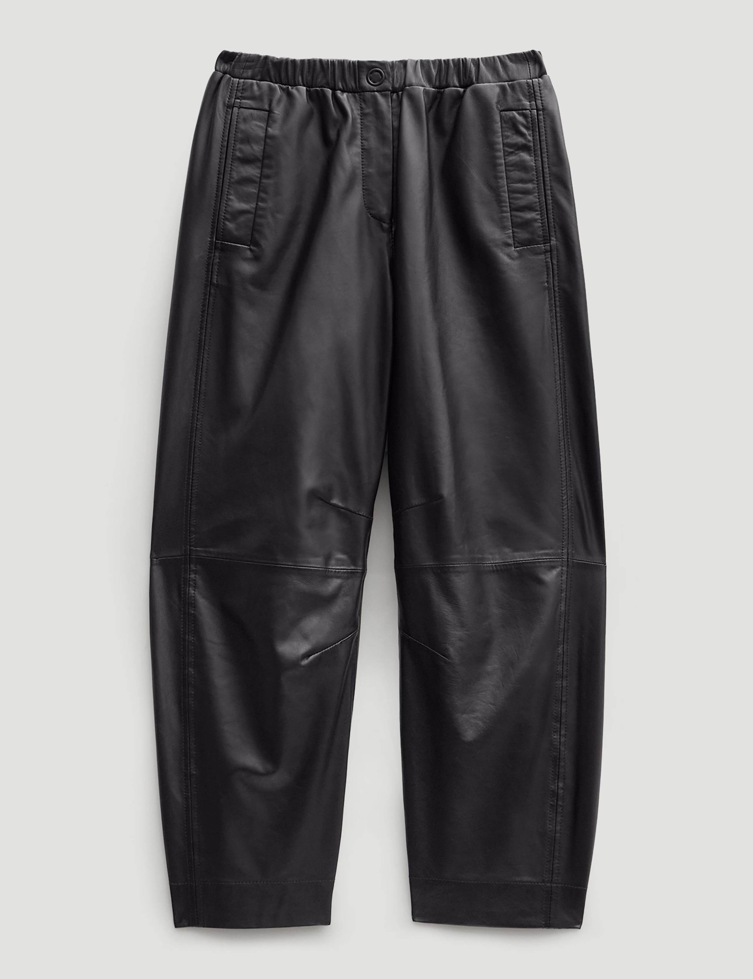 Leather Barrel Leg Trousers 2 of 6