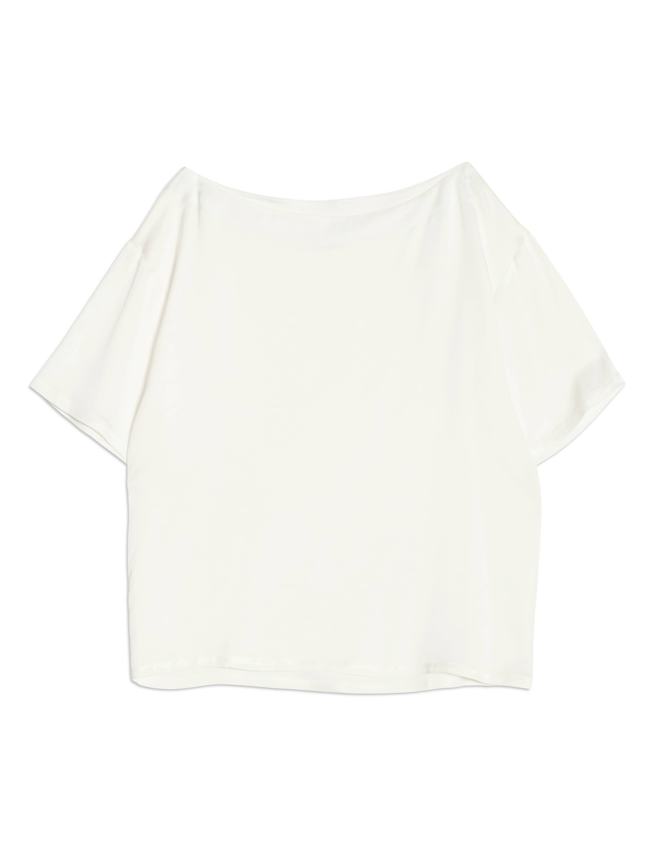 Satin Slash Neck Off the Shoulder Top 2 of 6