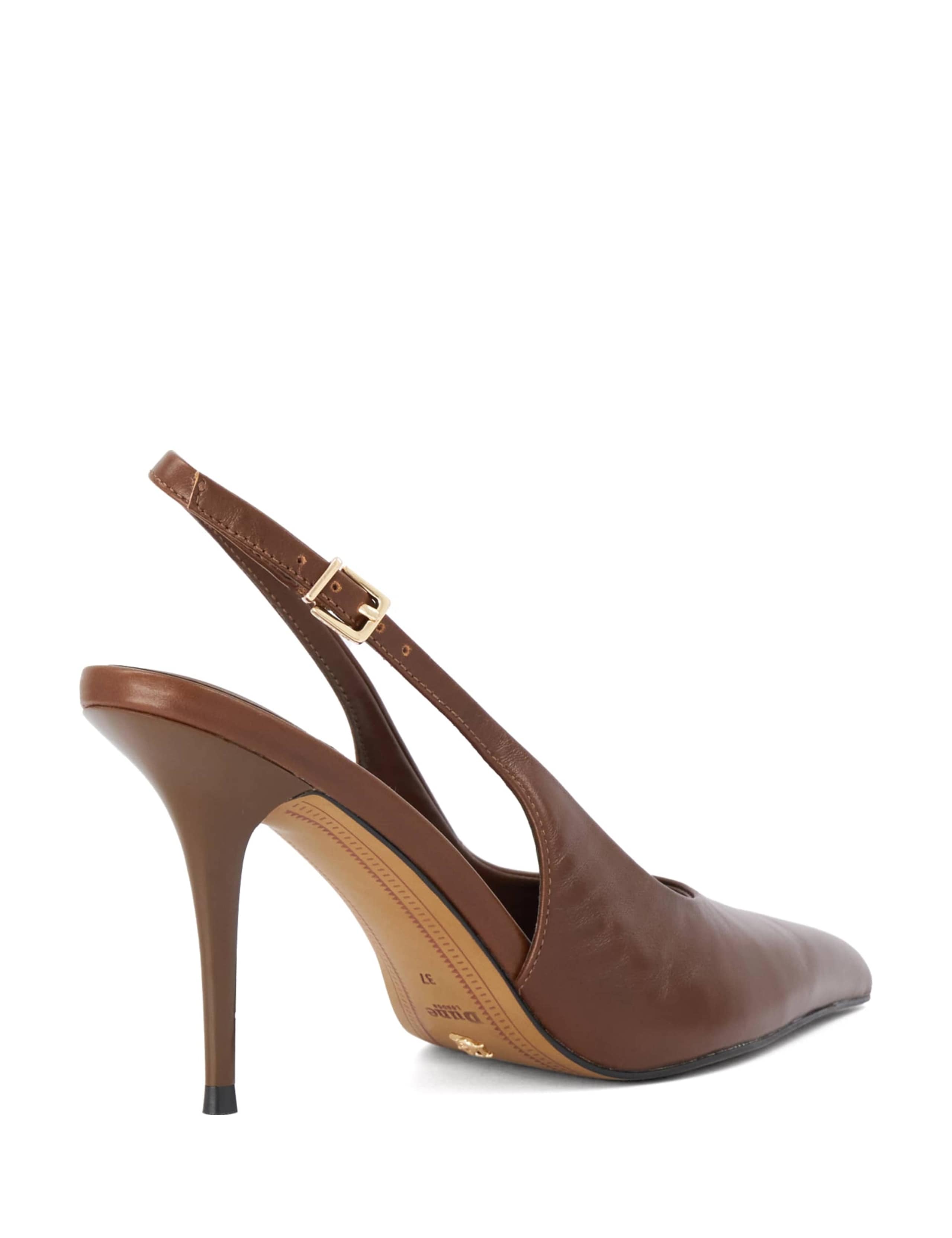 Leather Stiletto Heel Slingback Shoes 3 of 5