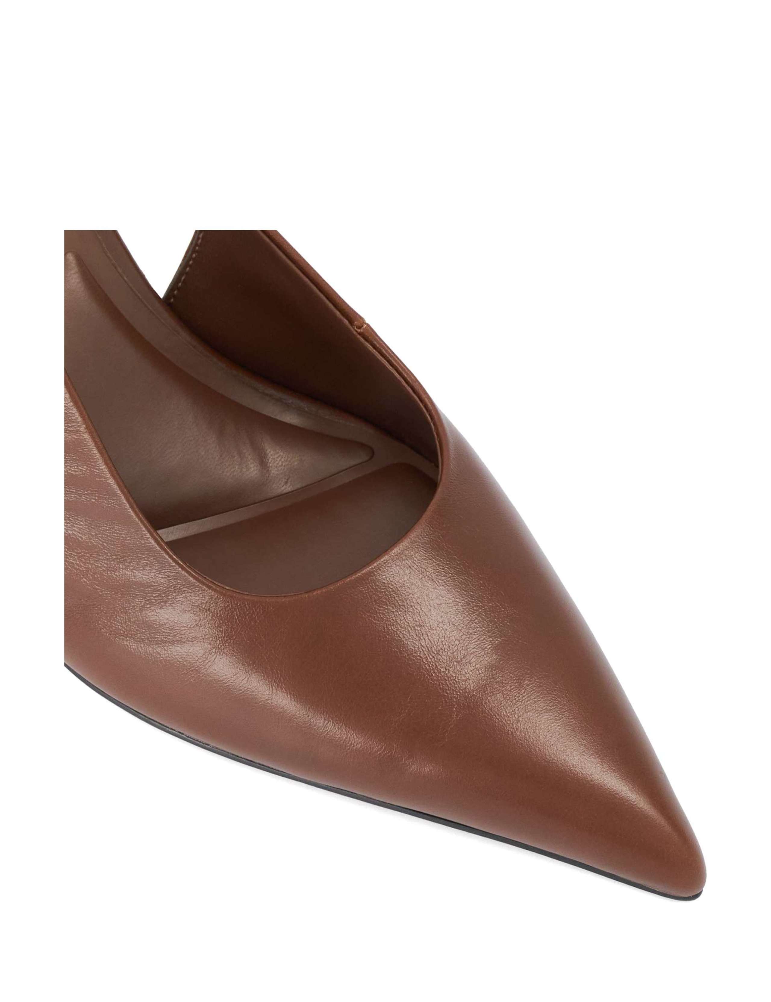 Leather Stiletto Heel Slingback Shoes 5 of 5