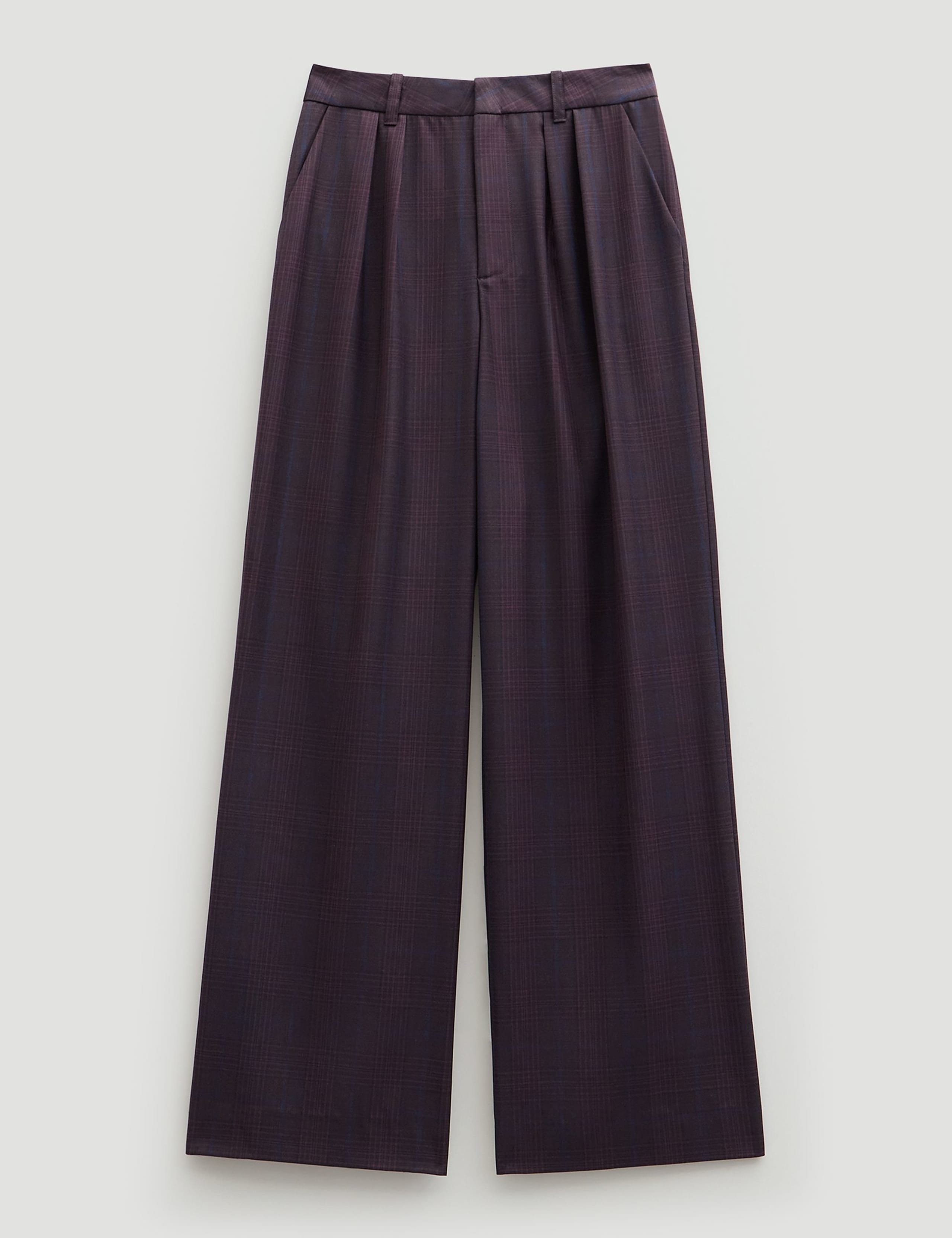 Wool Blend Wide Leg Trousers 2 of 5