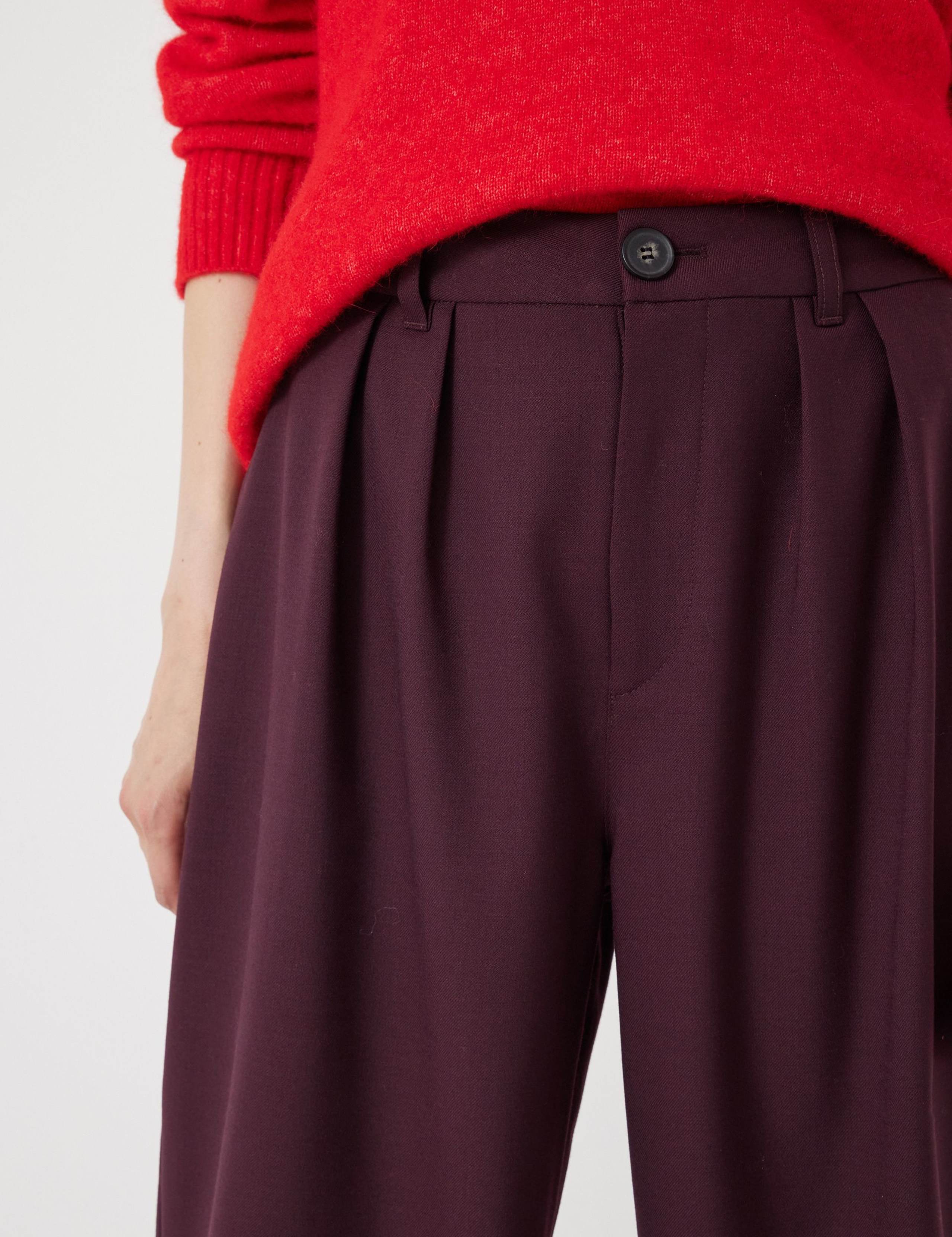 Wool Blend Wide Leg Trousers 5 of 5