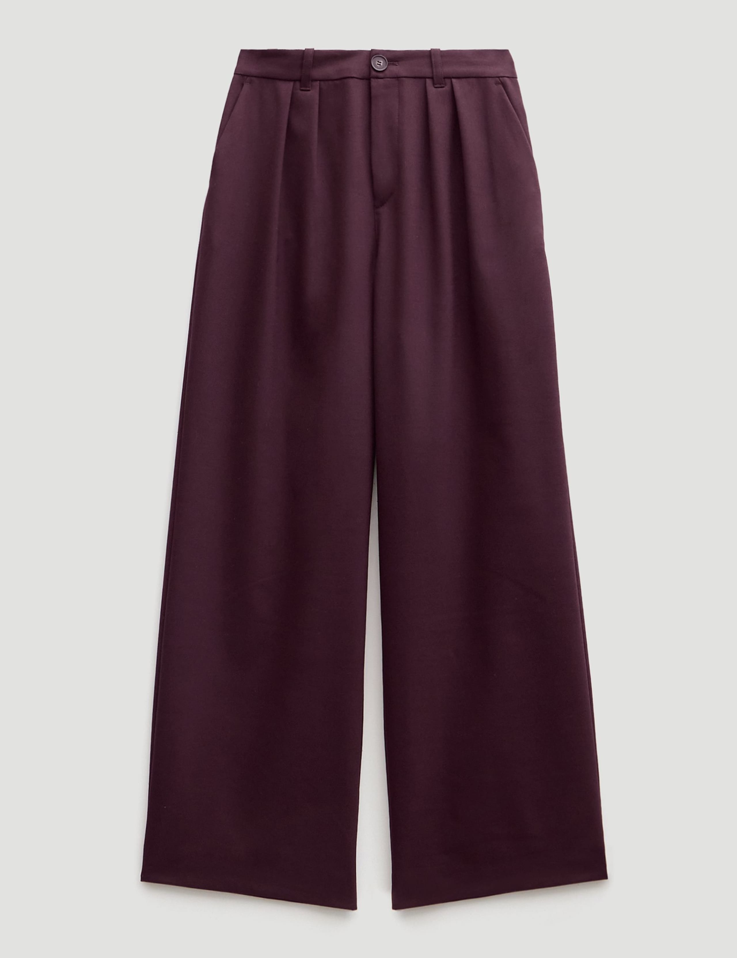 Wool Blend Wide Leg Trousers 2 of 5
