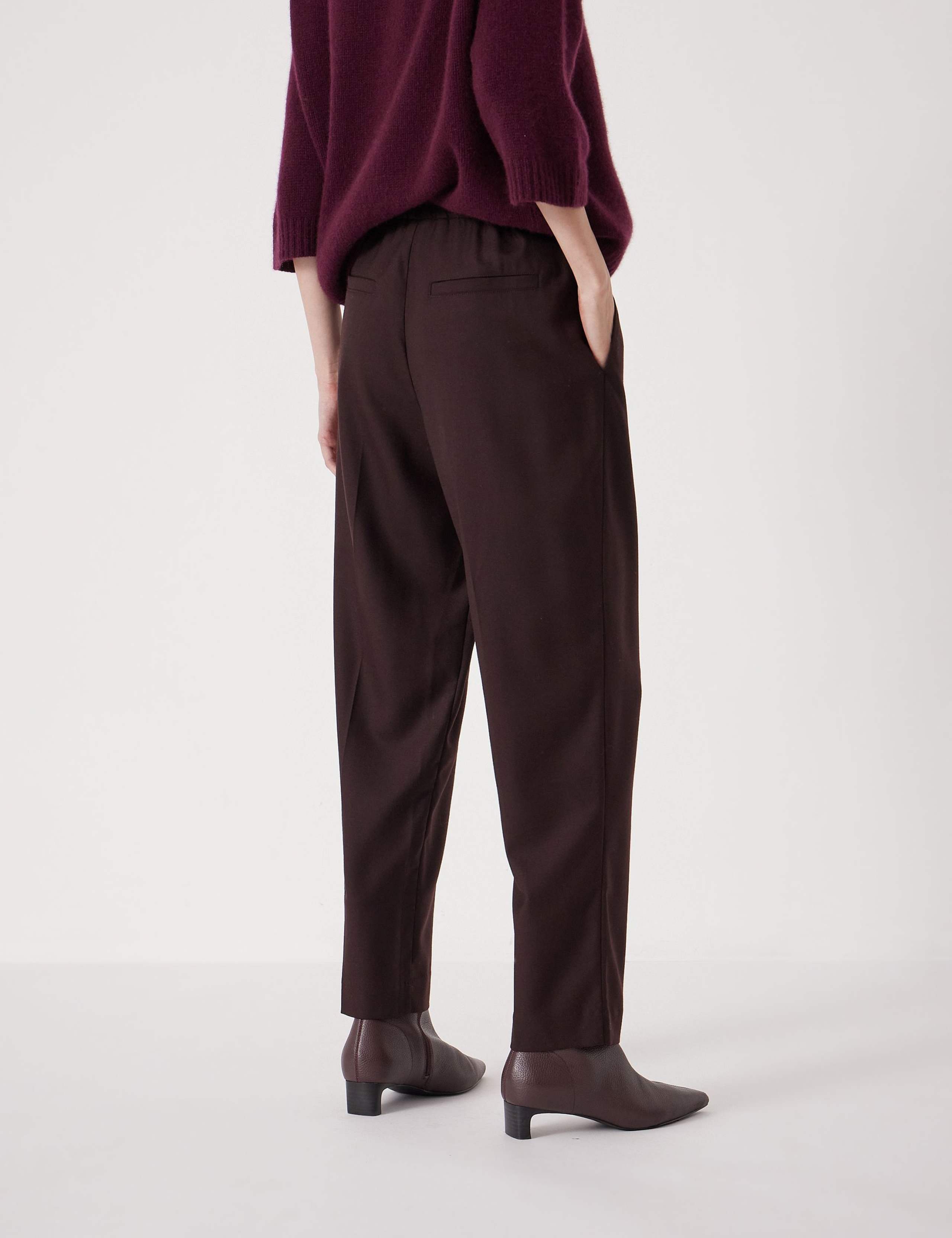 Wool Blend Tapered Trousers 4 of 5