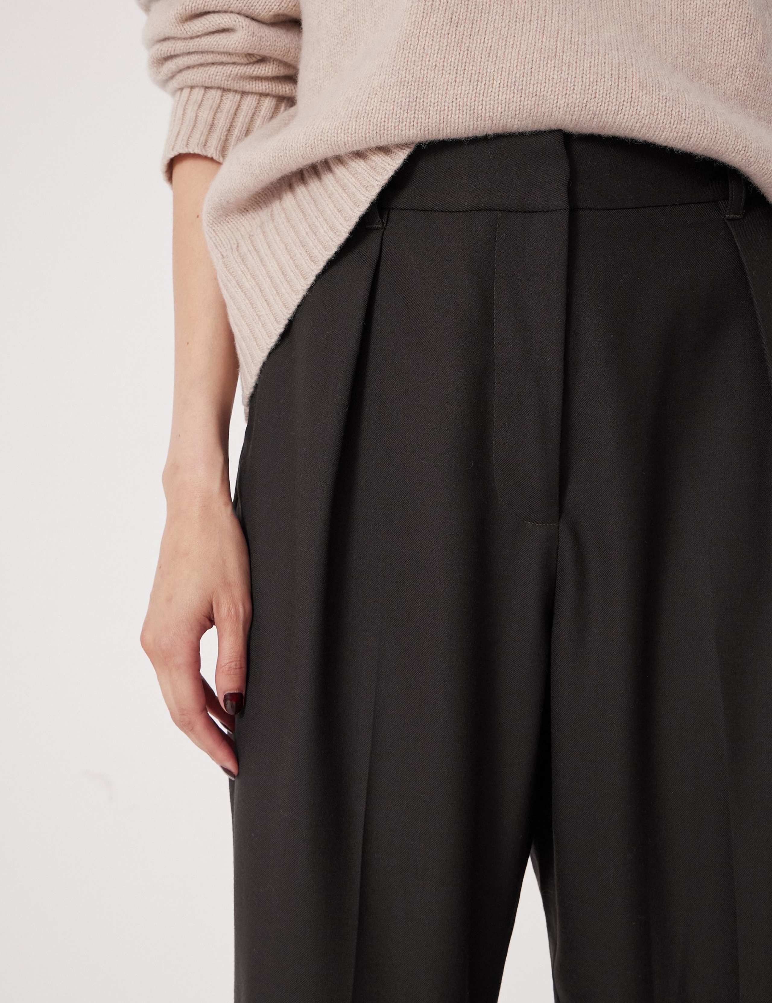 Wool Blend Tapered Trousers 5 of 5