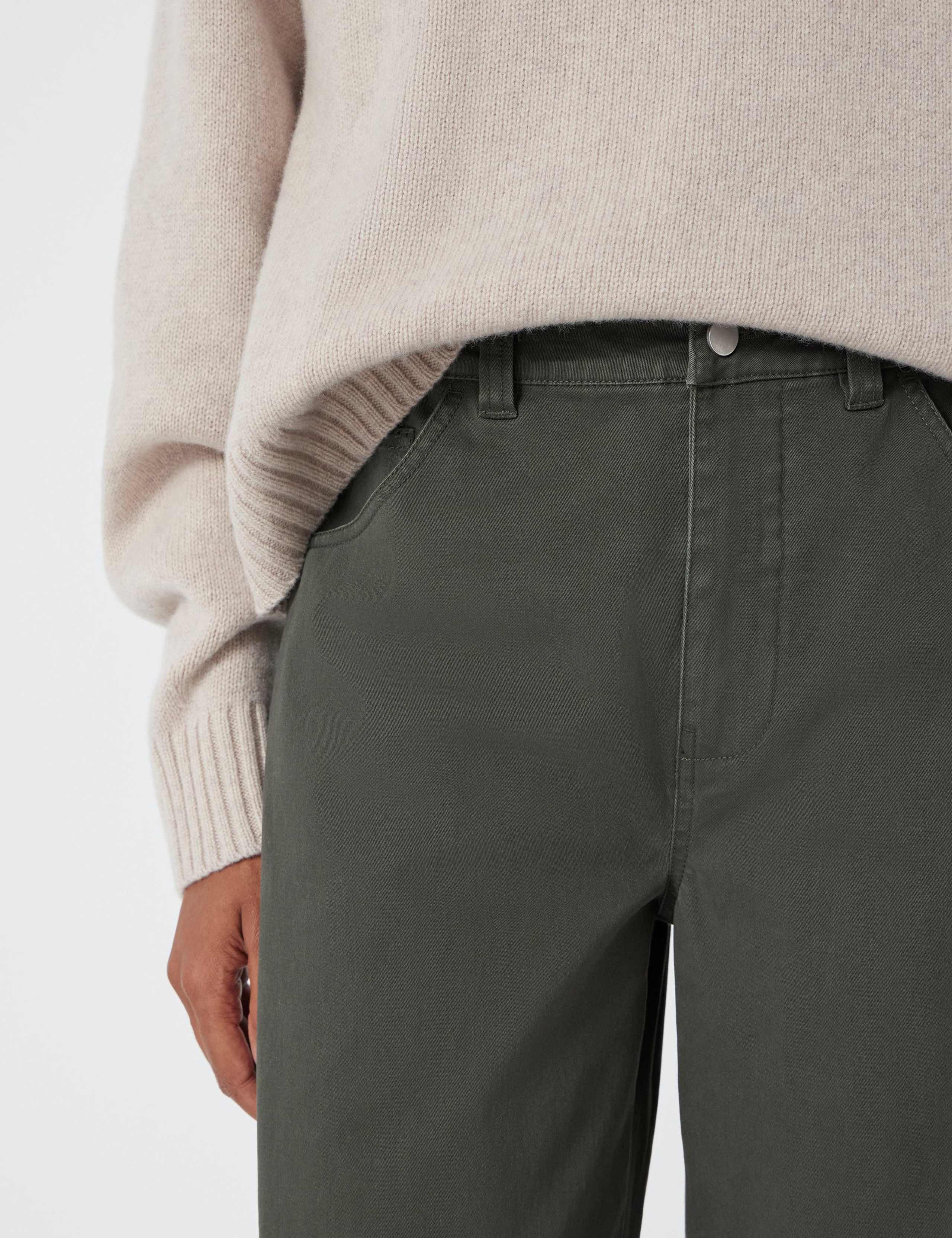 Cotton Rich Barrel Leg Trousers 6 of 6