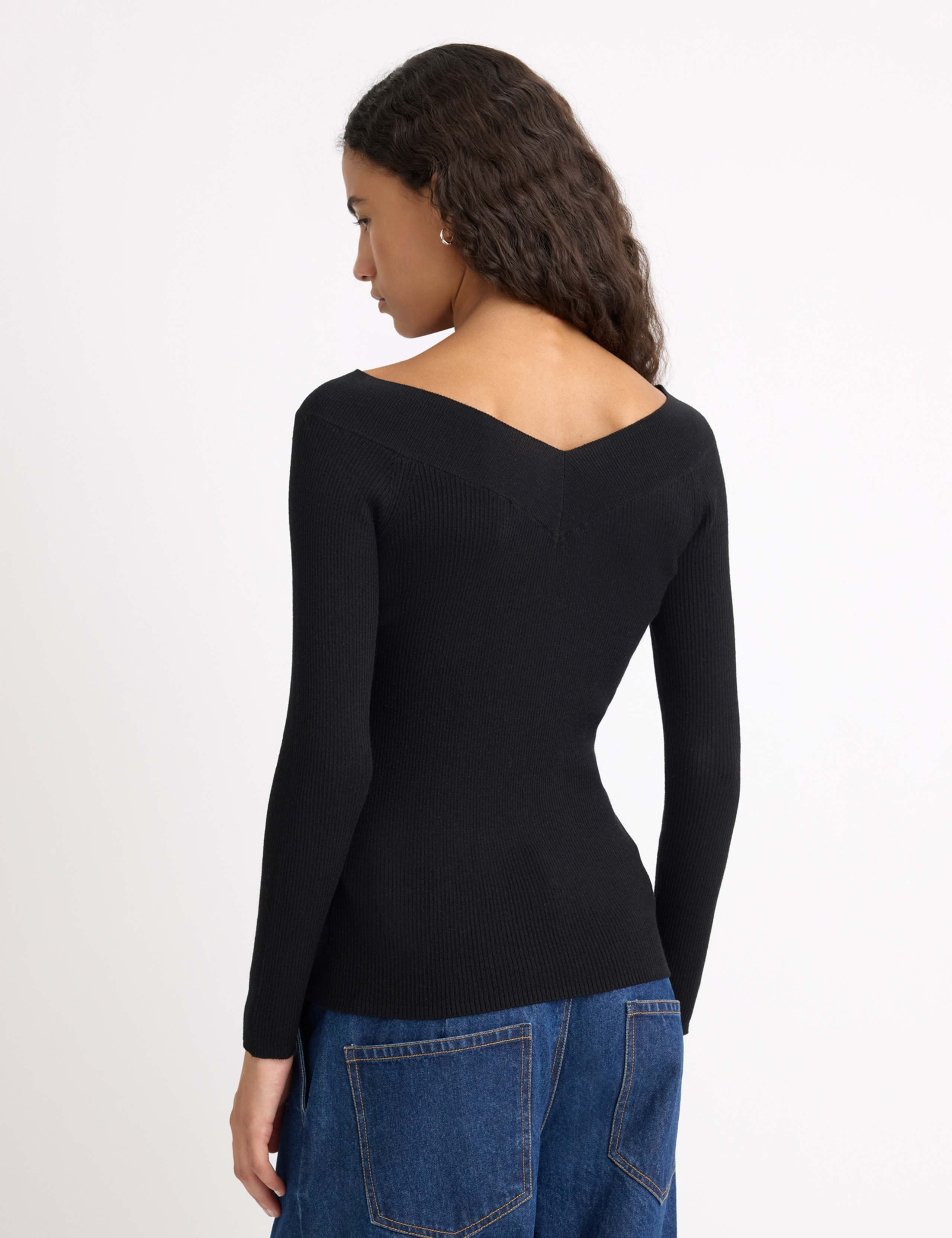 Ribbed Bardot Top 4 of 5