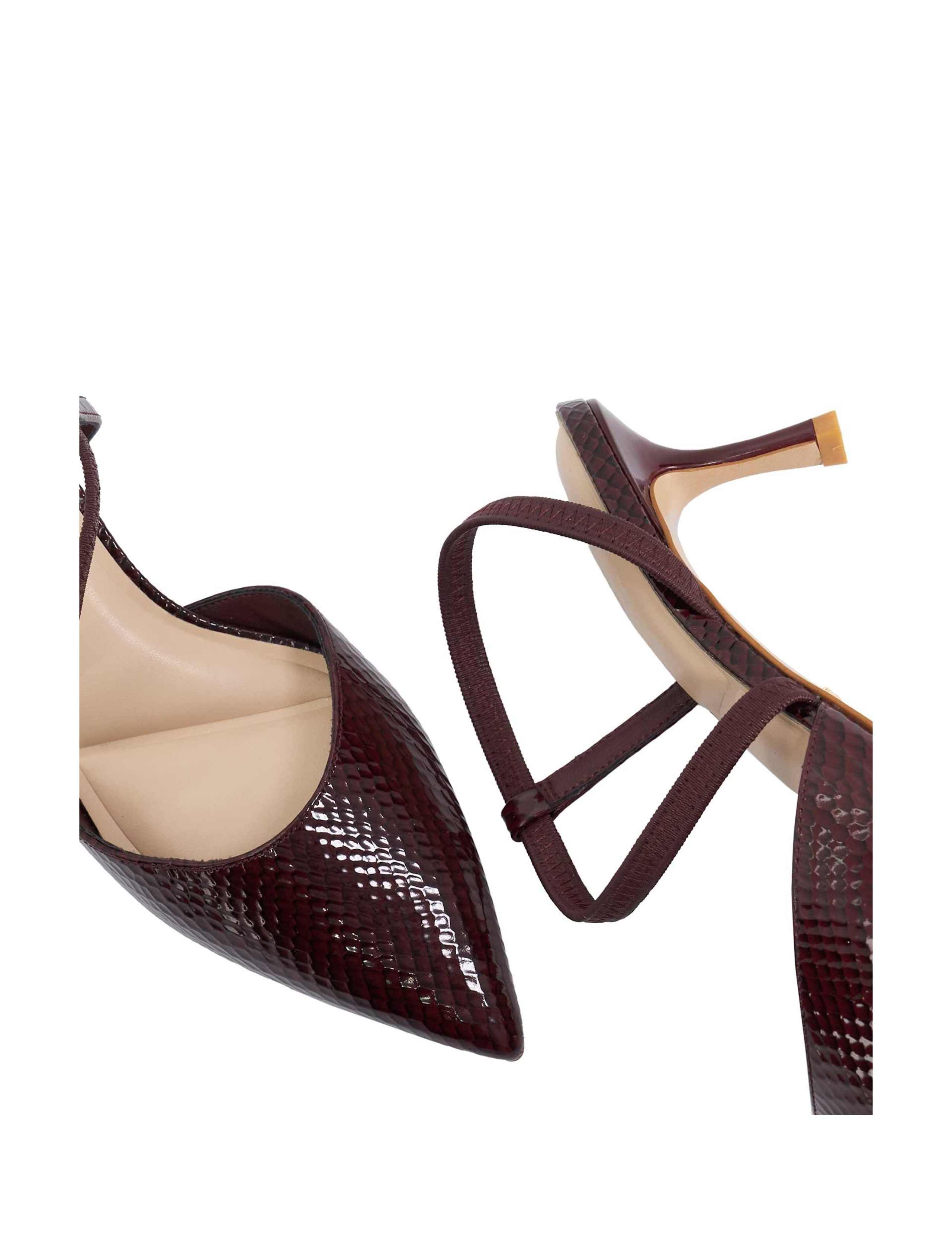 Leather Asymetric Stiletto Heel Court Shoes 4 of 5