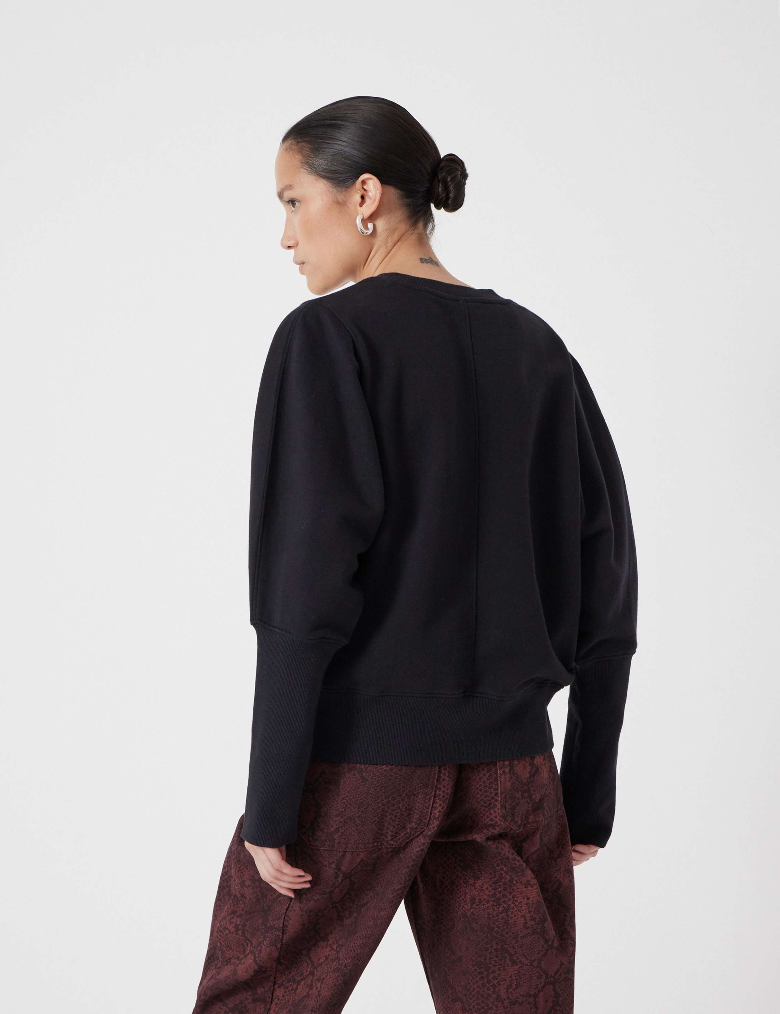 Pure Cotton Relaxed Puff Sleeve Sweatshirt 4 of 6