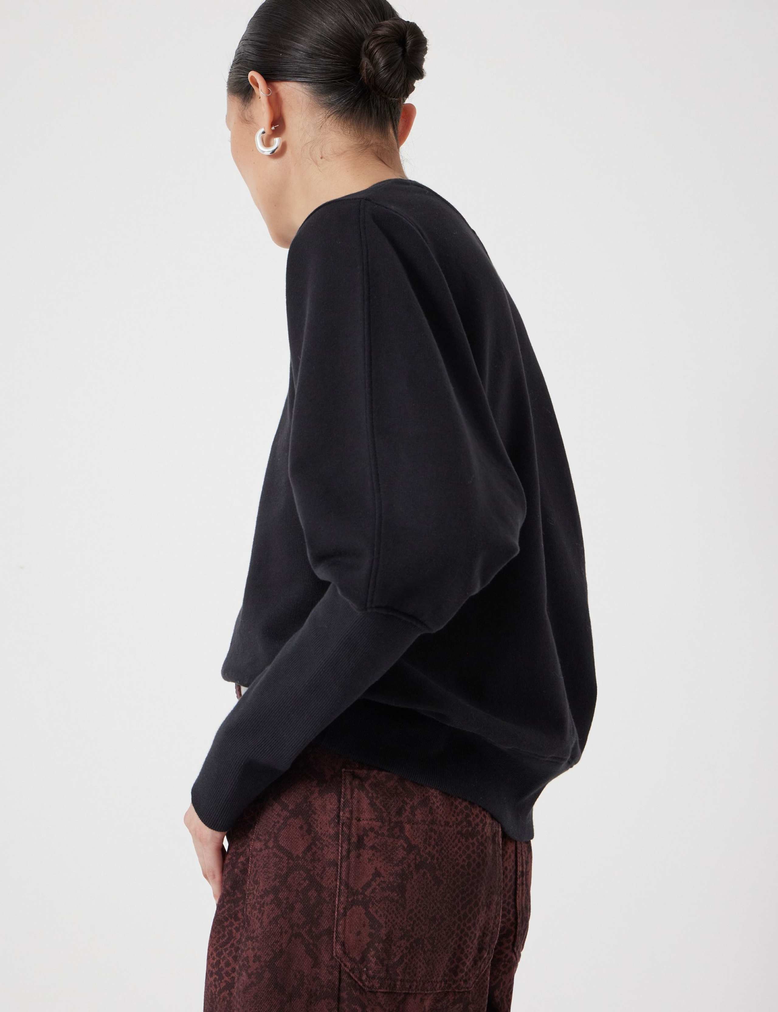 Pure Cotton Relaxed Puff Sleeve Sweatshirt 5 of 6