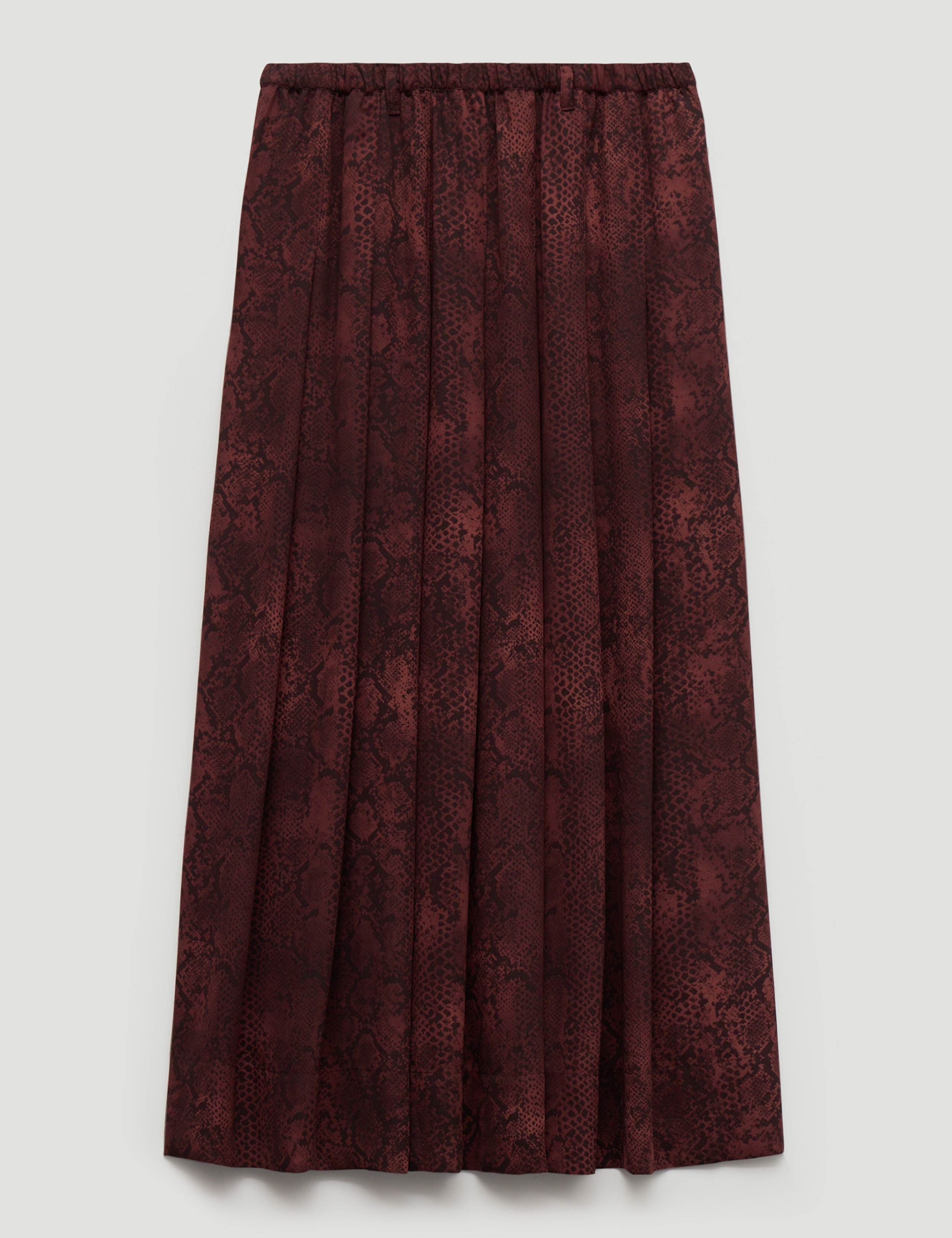 Animal Print Pleated Midi Skirt 2 of 5