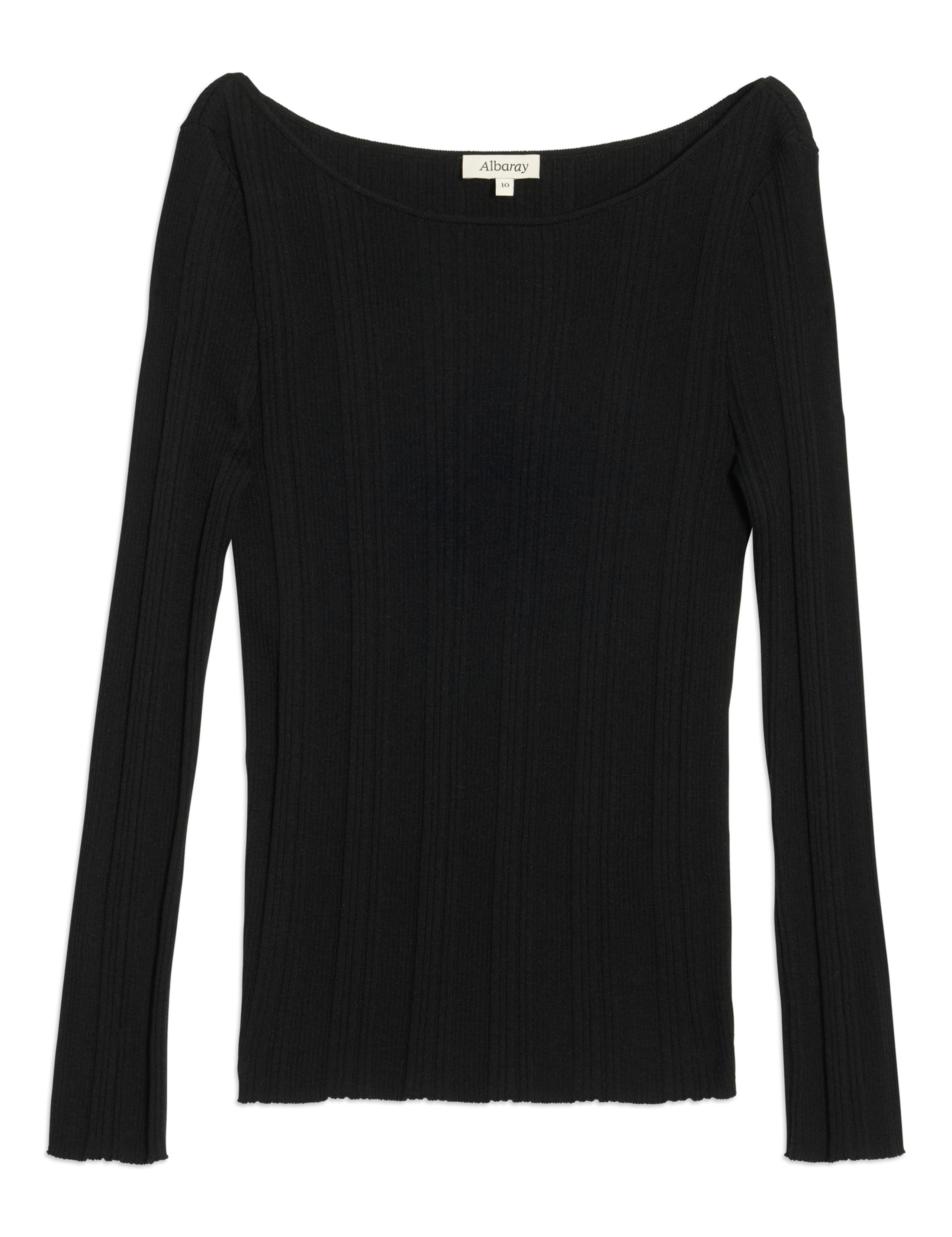 Ribbed Slash Neck Top 2 of 4
