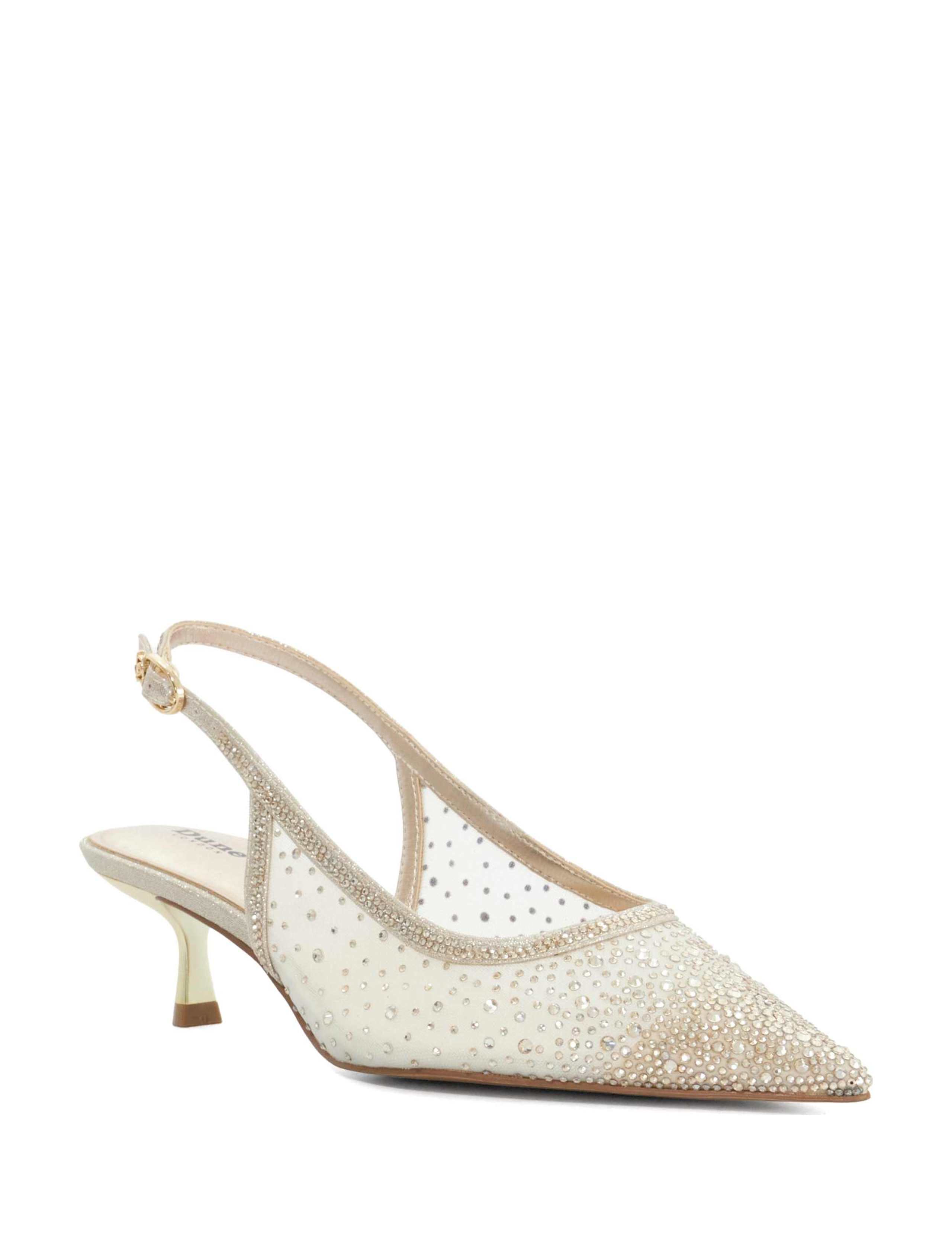 Sparkle Kitten Heel Slingback Shoes 4 of 5