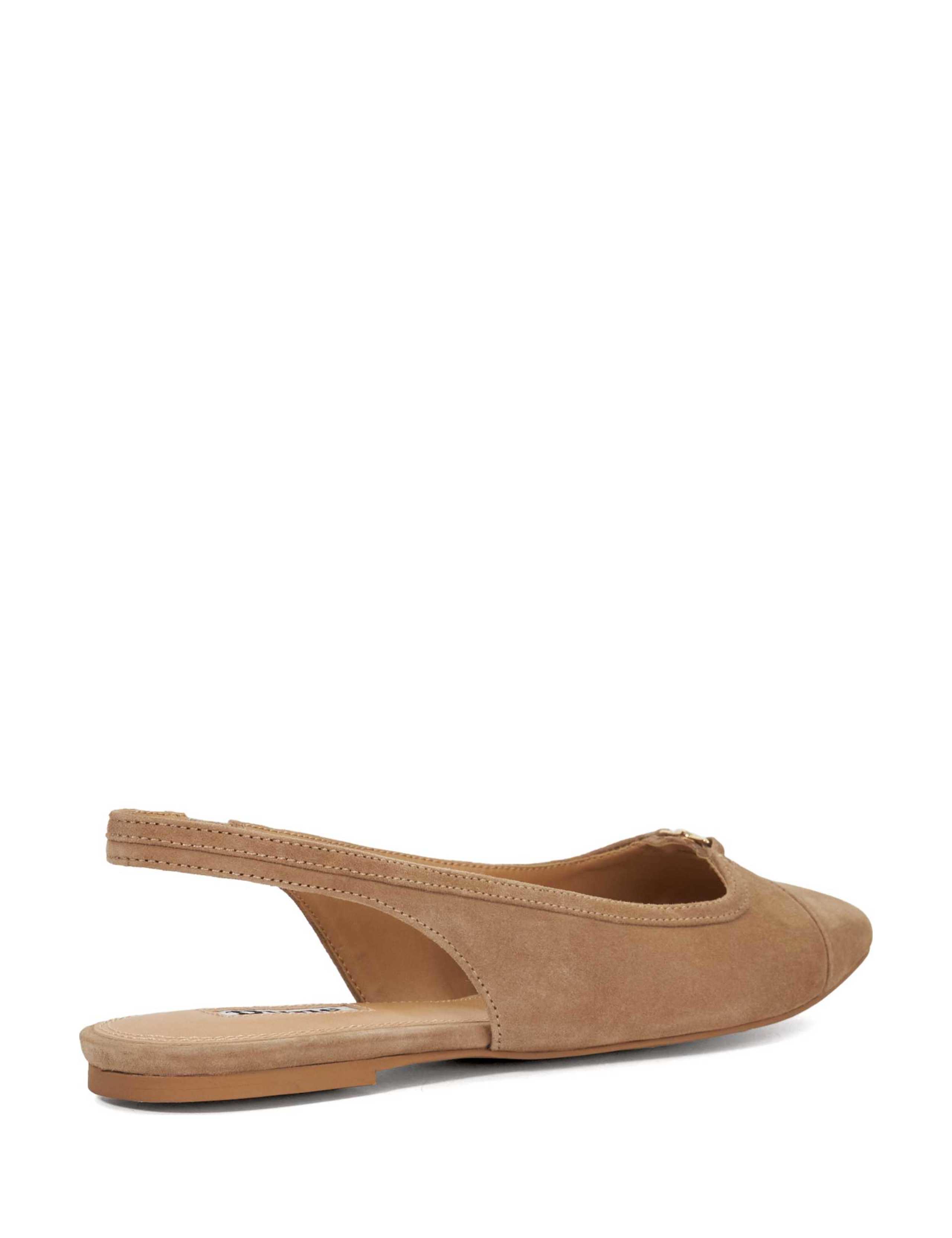 Suede Flat Slingback Shoes 3 of 5