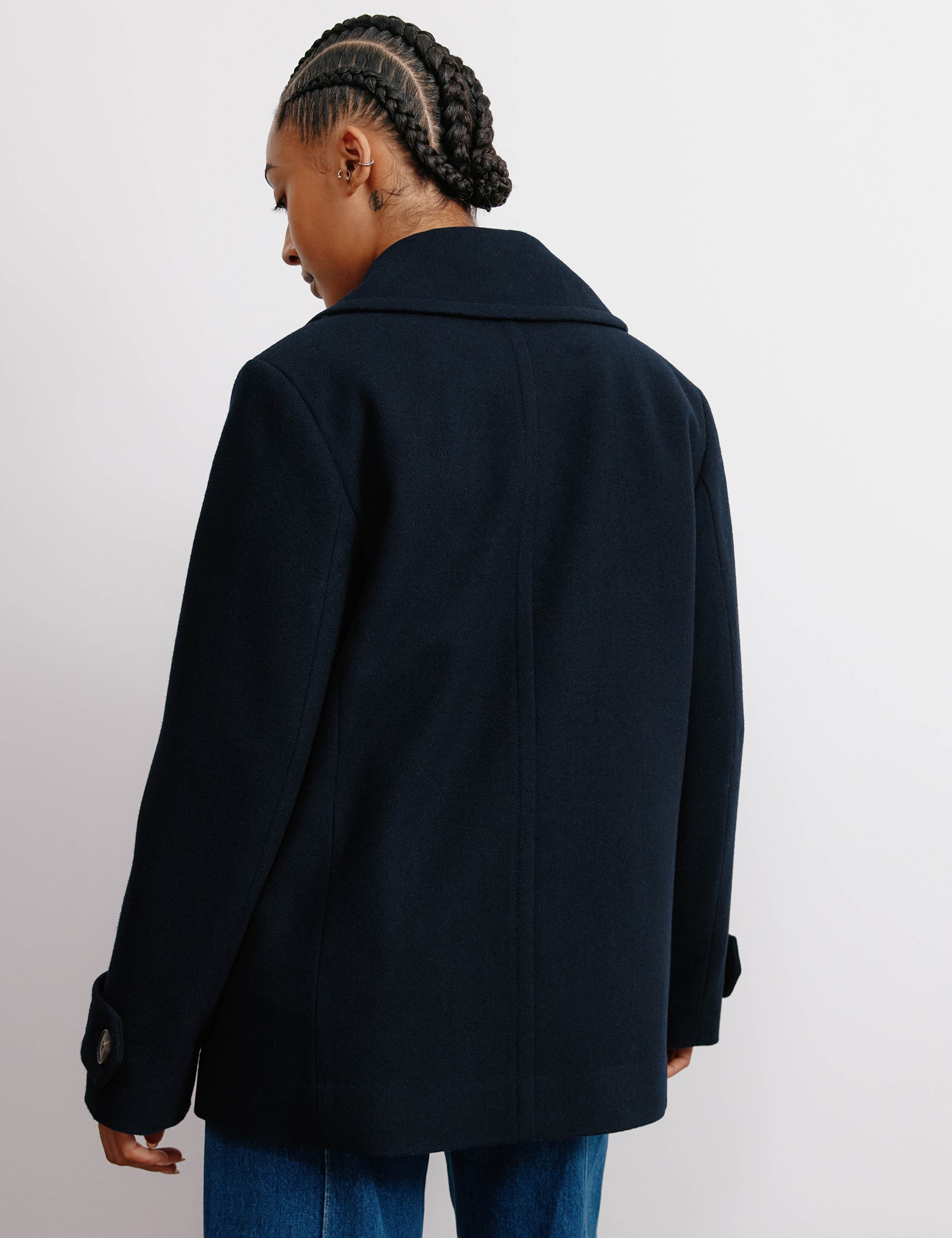 Wool Rich Double Breasted Pea Coat 4 of 7