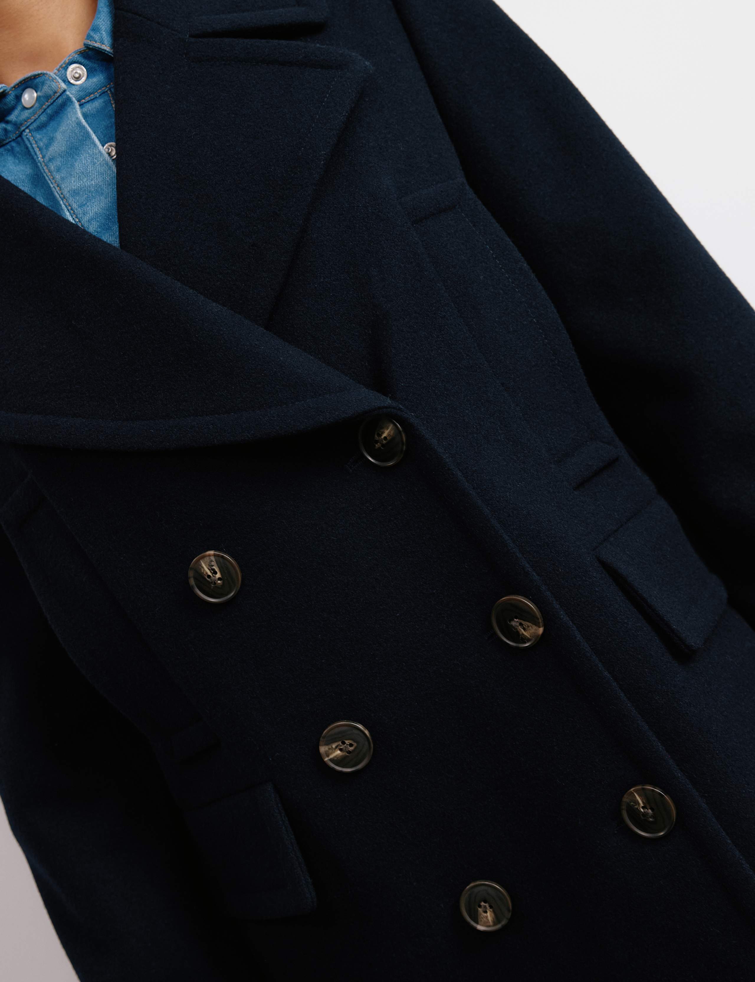 Wool Rich Double Breasted Pea Coat 6 of 7