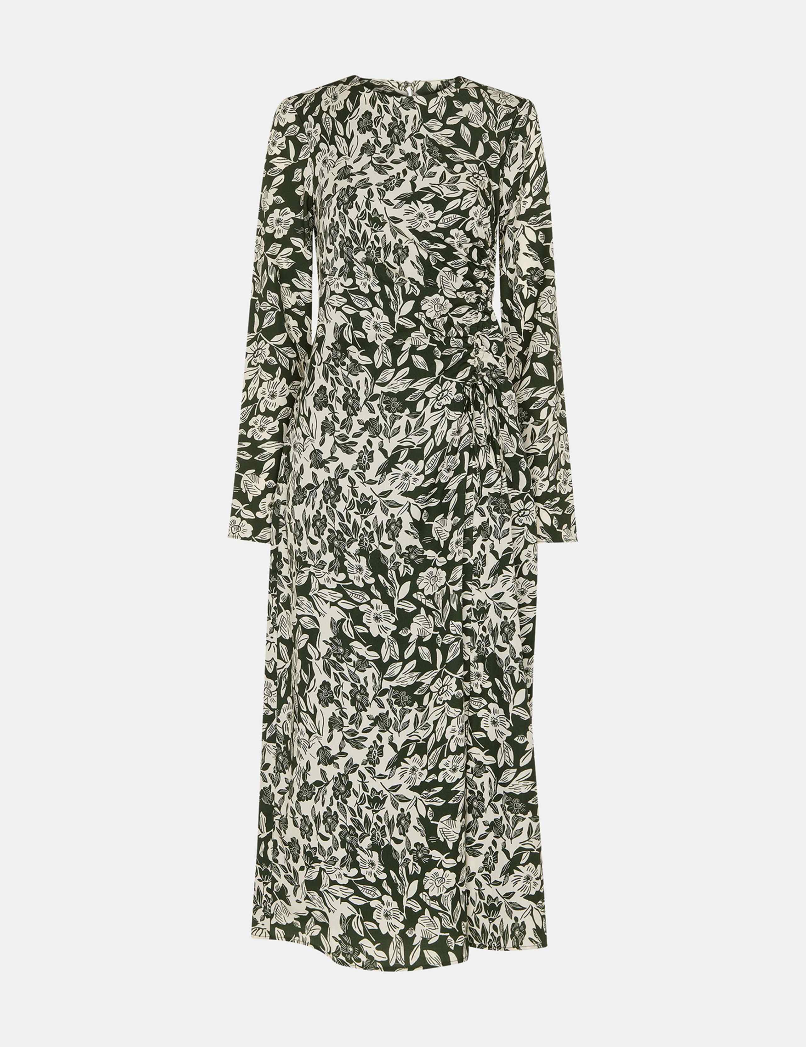 Pure Lyocell Floral Midi Skater Dress 2 of 4