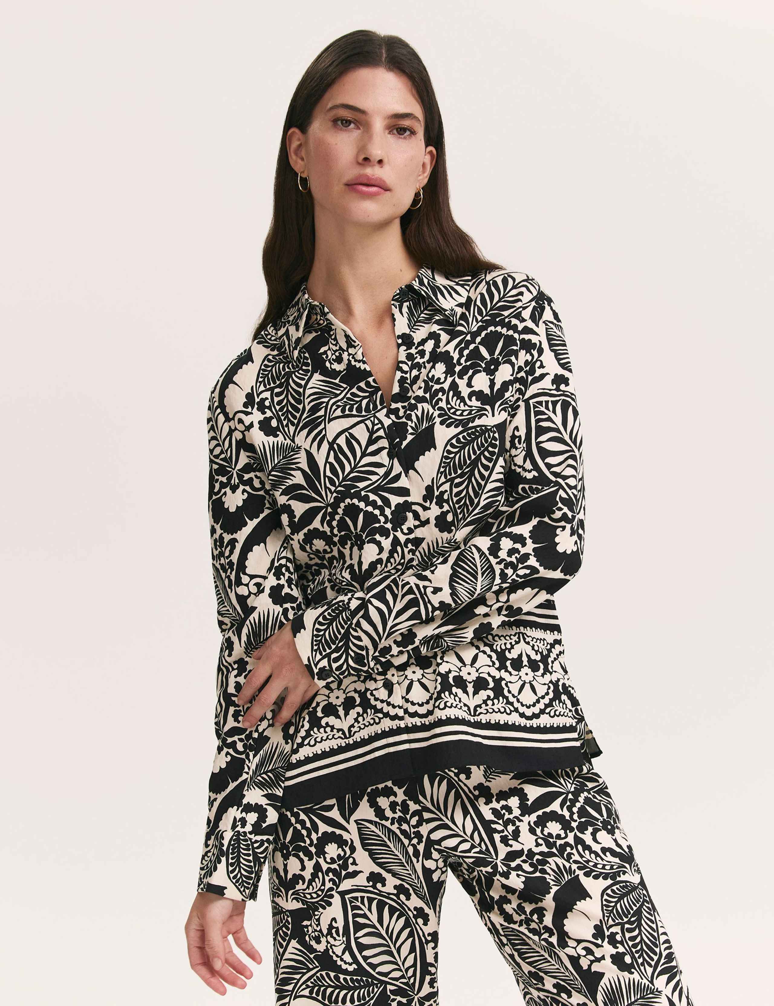 Floral Print Collared Shirt 1 of 4