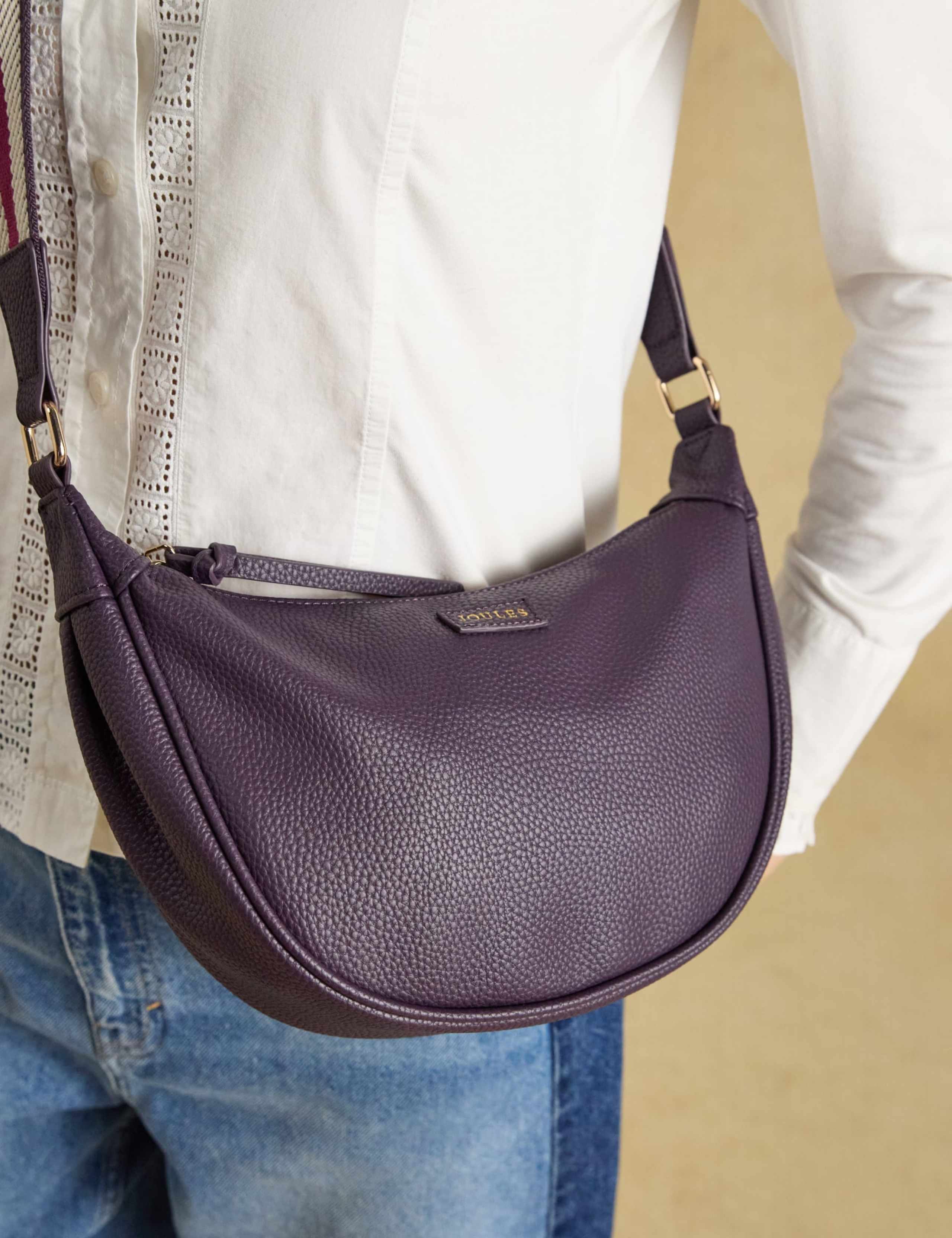 Faux Leather Zip Detail Cross Body Bag 5 of 8