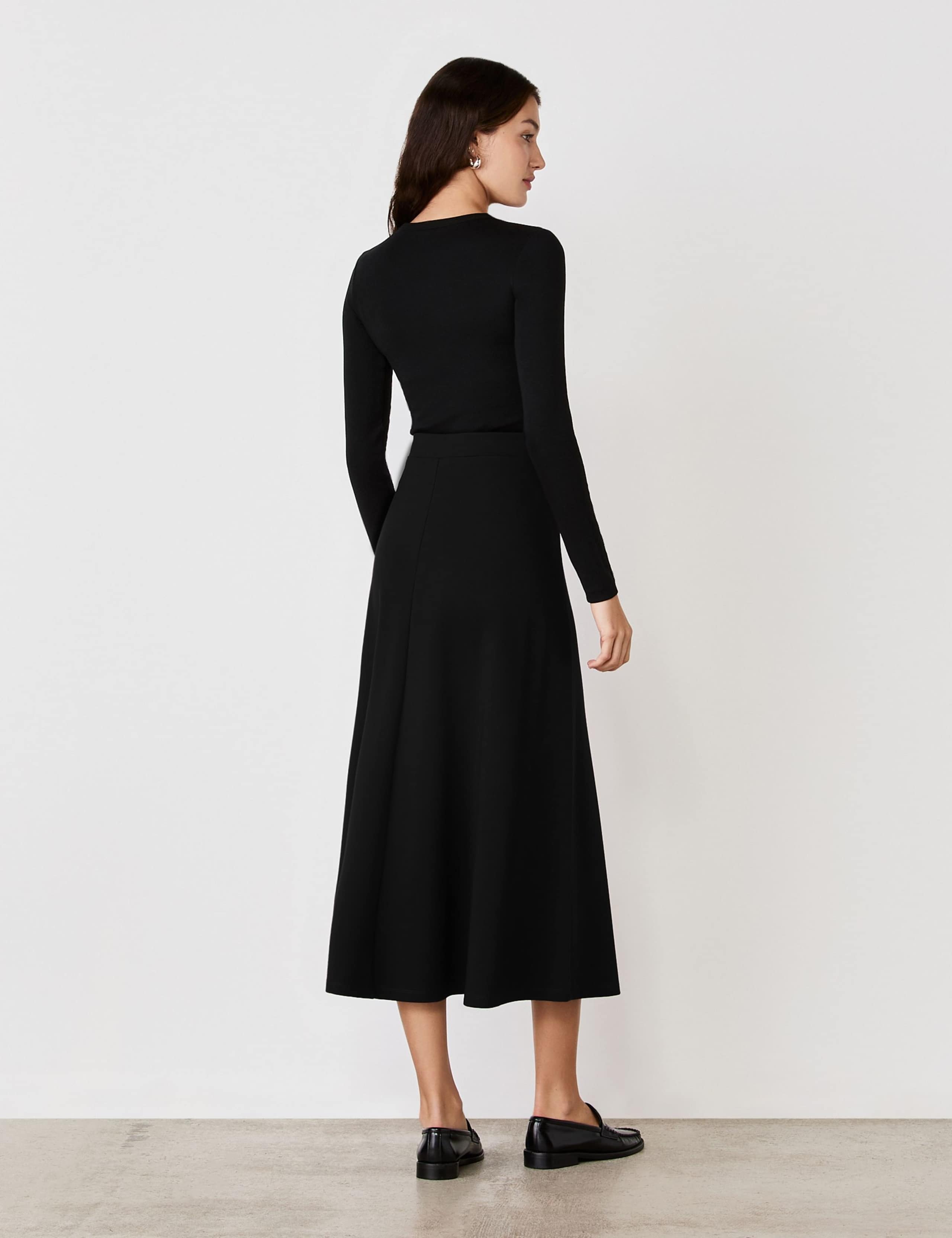 Jersey Midi A-Line Skirt 2 of 4