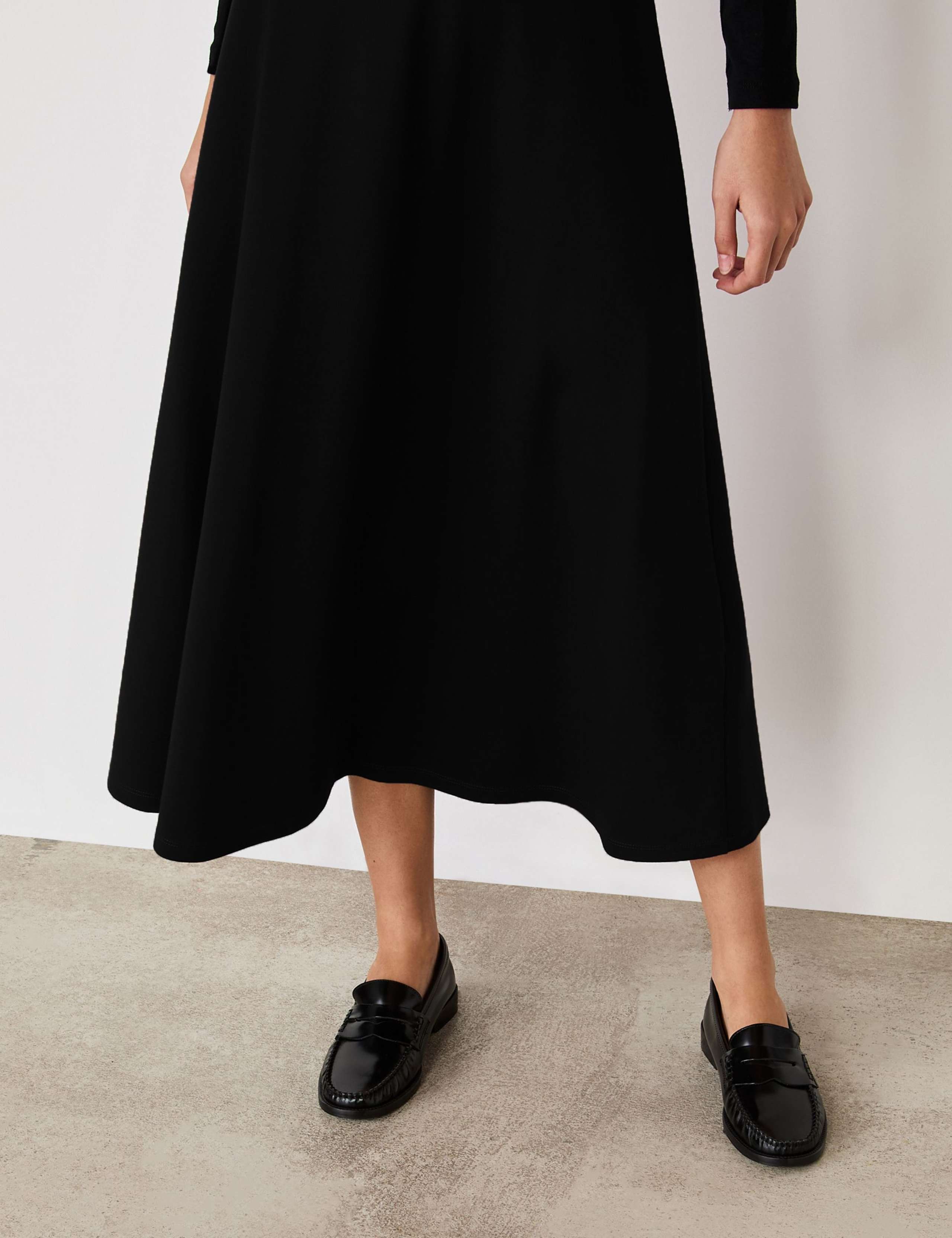Jersey Midi A-Line Skirt 3 of 4