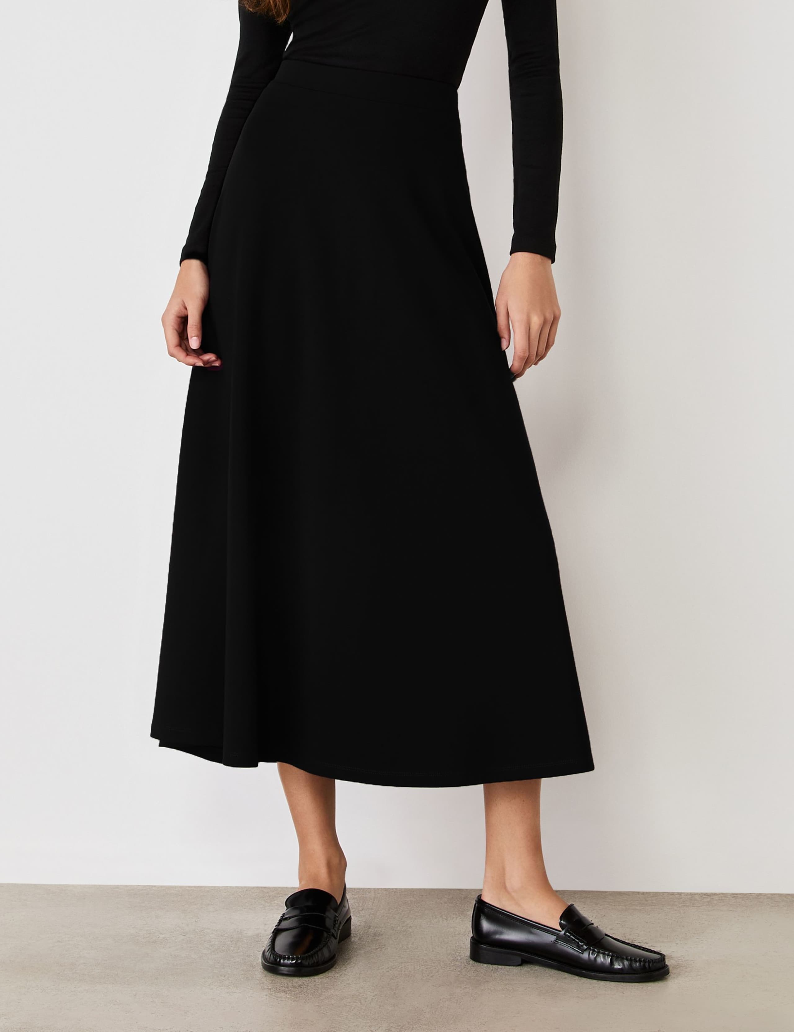 Jersey Midi A-Line Skirt 4 of 4