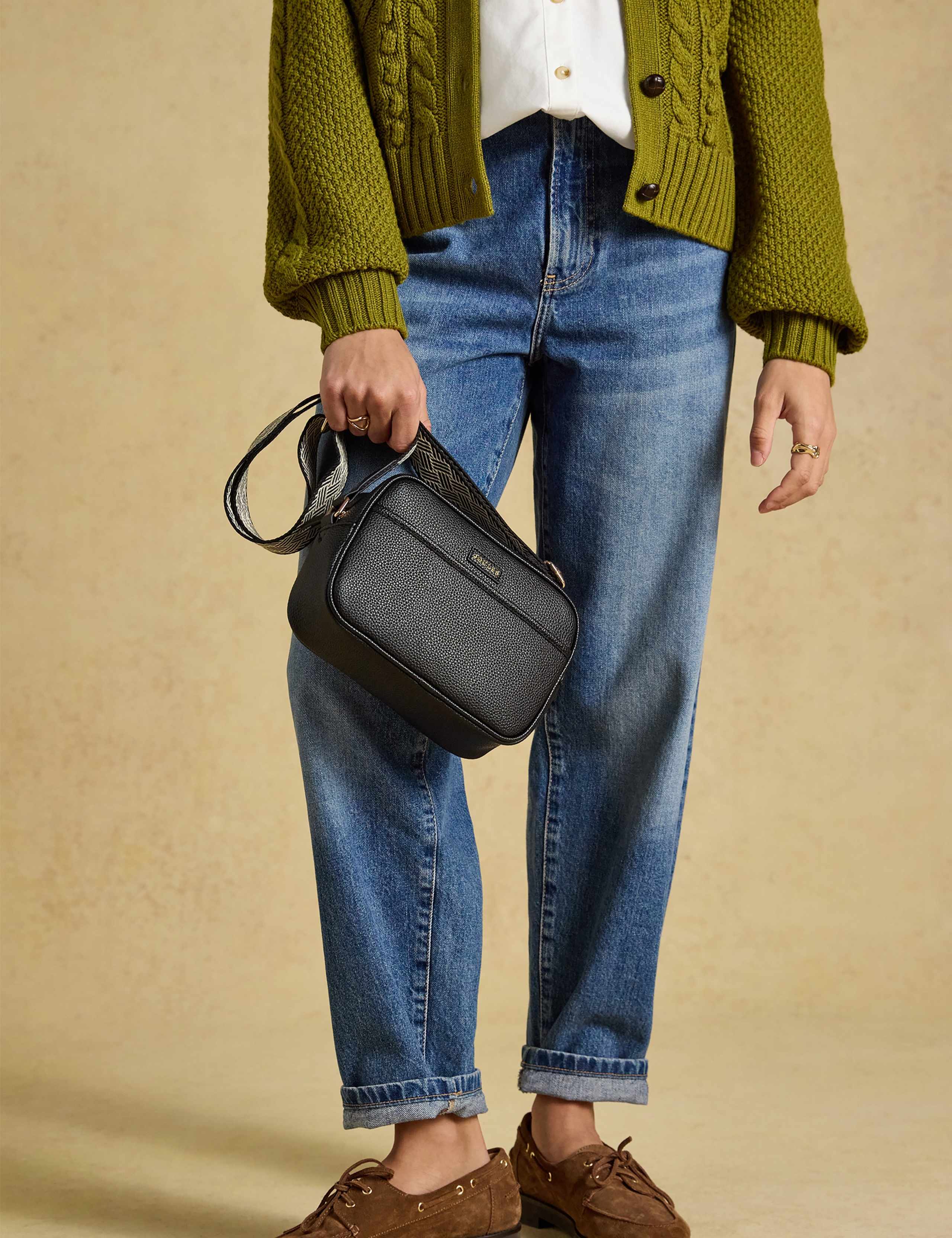 Faux Leather Zip Detail Cross Body Bag 2 of 8