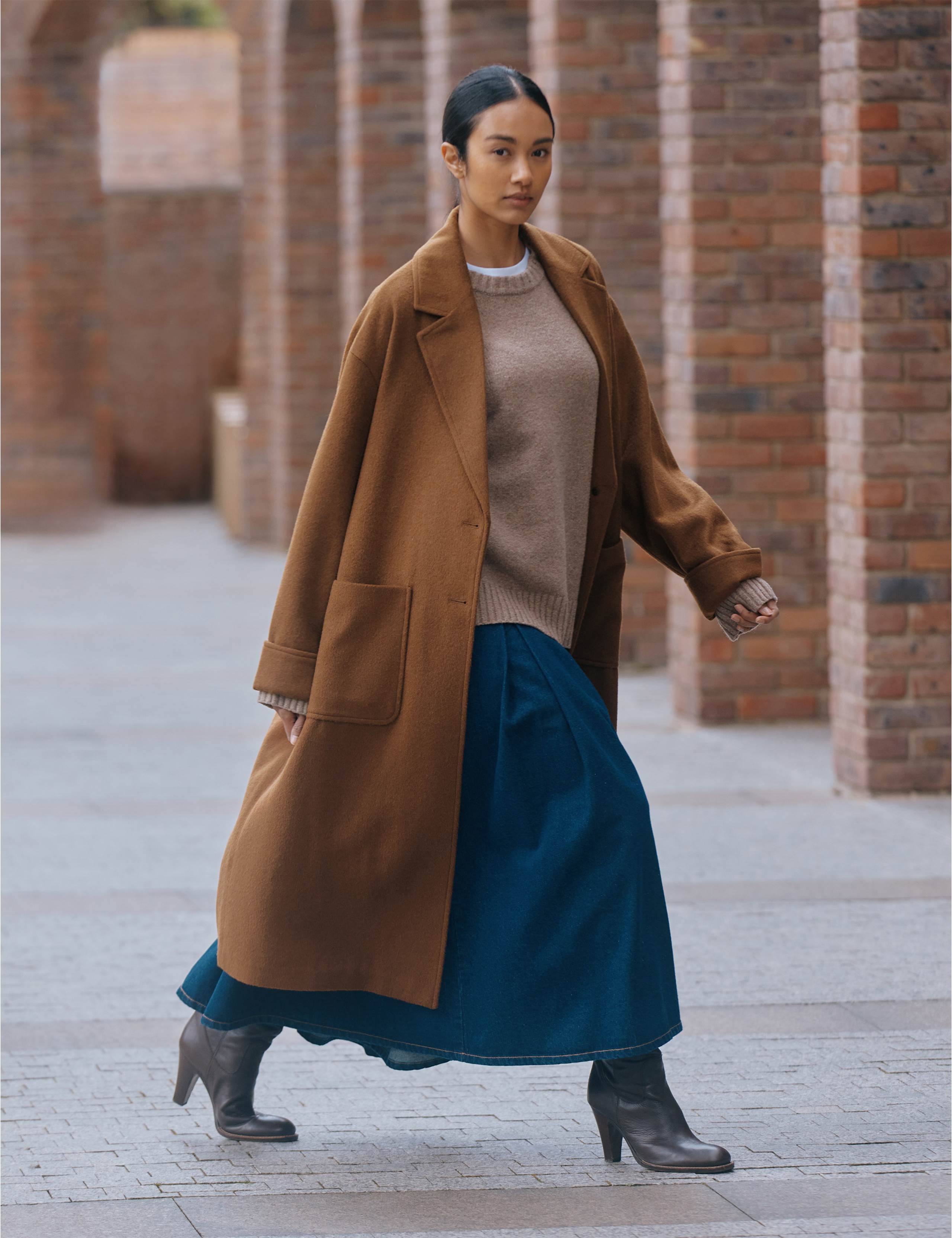 Wool Blend Single Breasted Coat 1 of 5