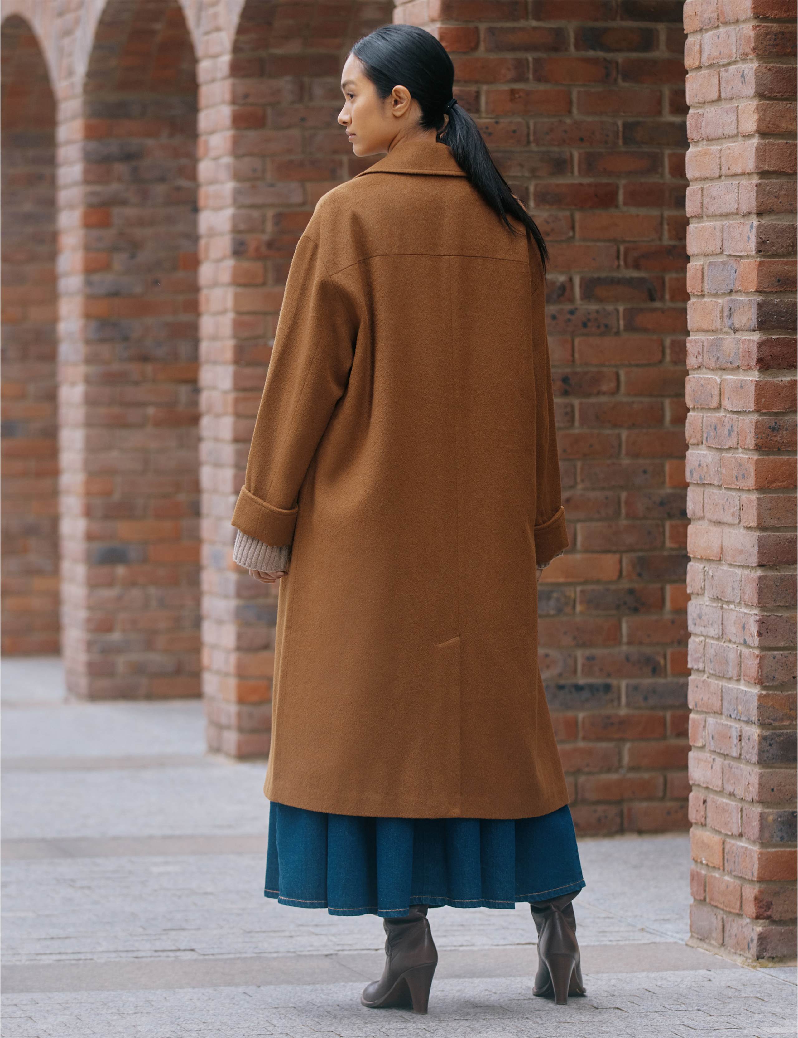 Wool Blend Single Breasted Coat 2 of 5