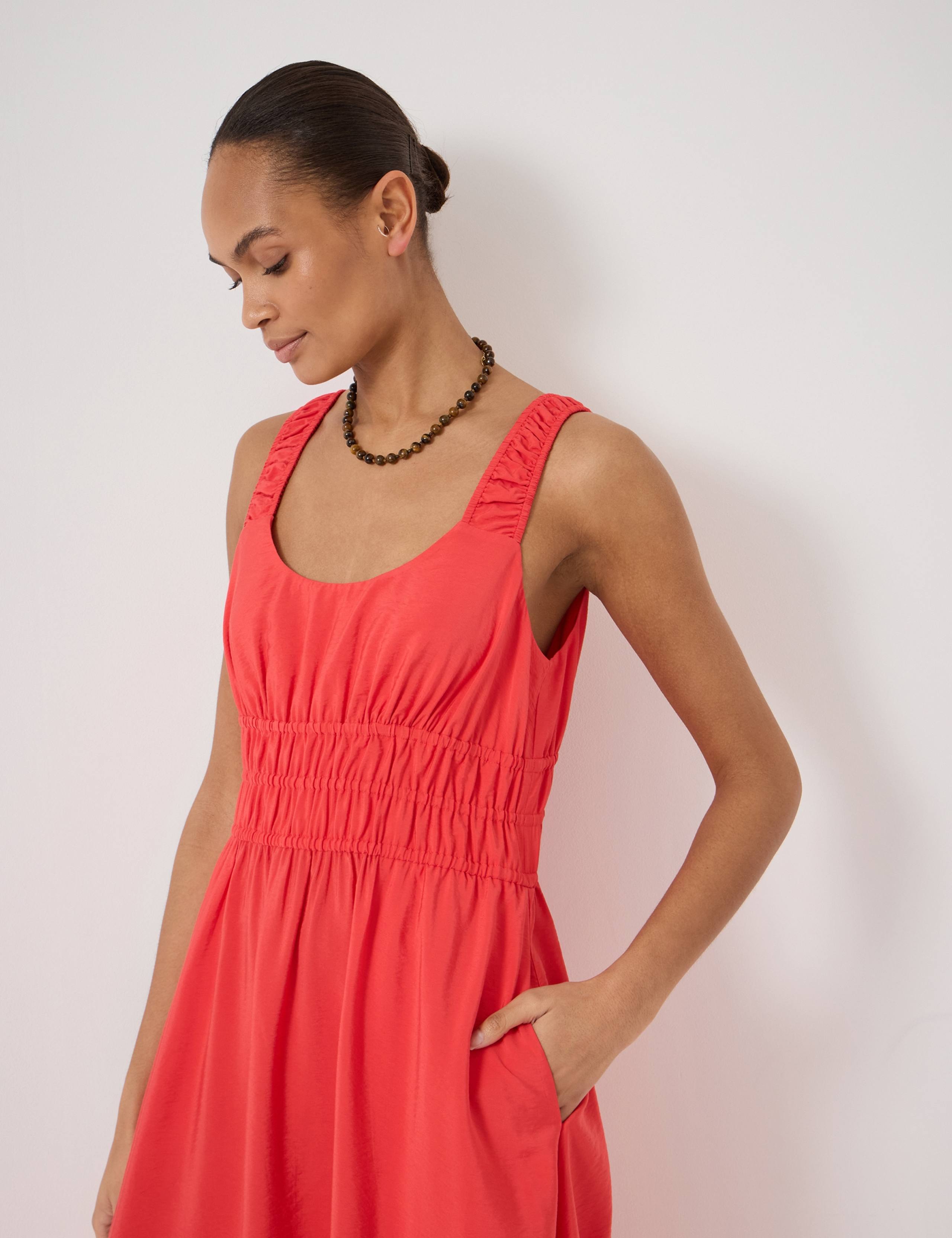 Scoop Neck Midi Waisted Dress 6 of 6