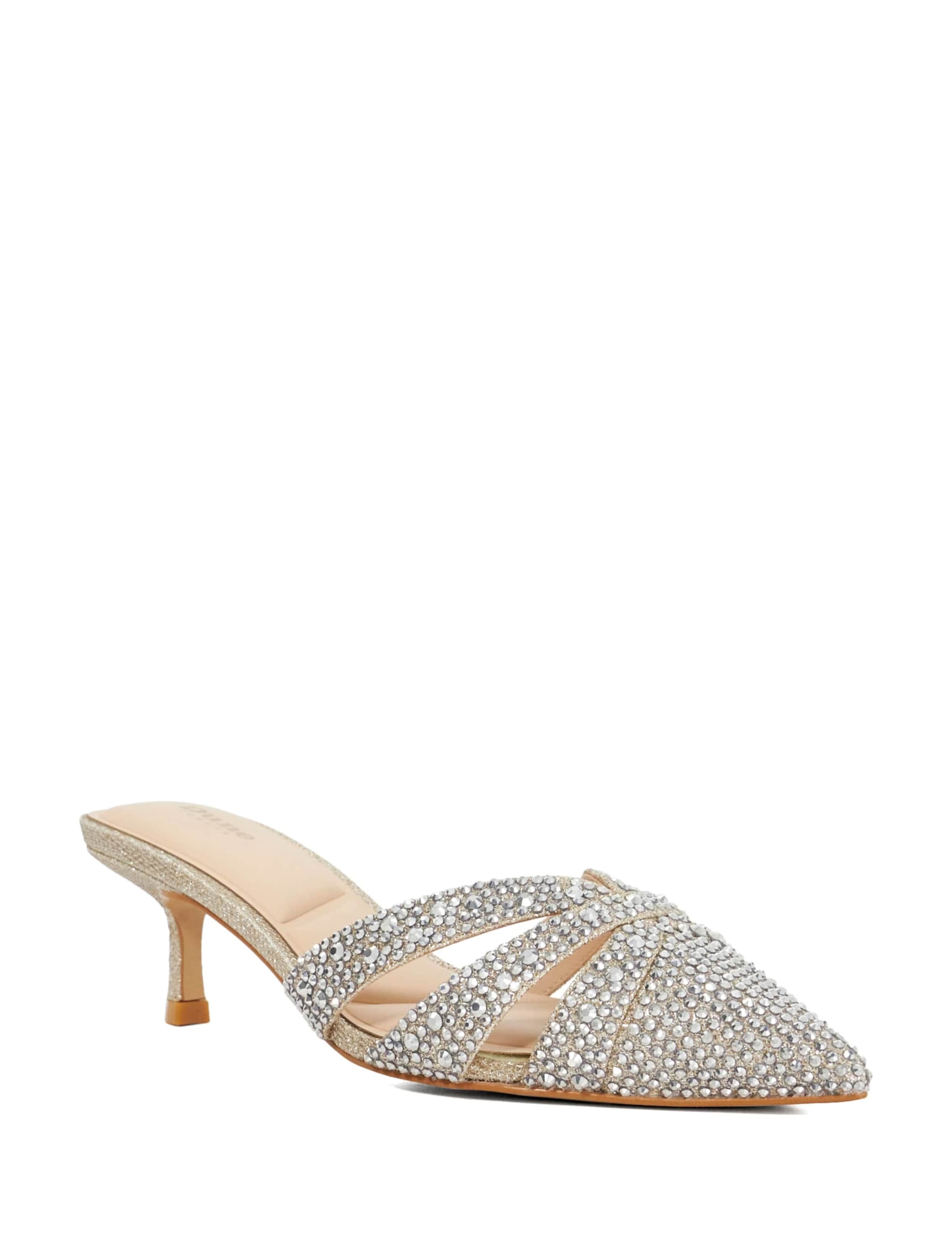 Diamante Embellished Kitten Heels 2 of 6