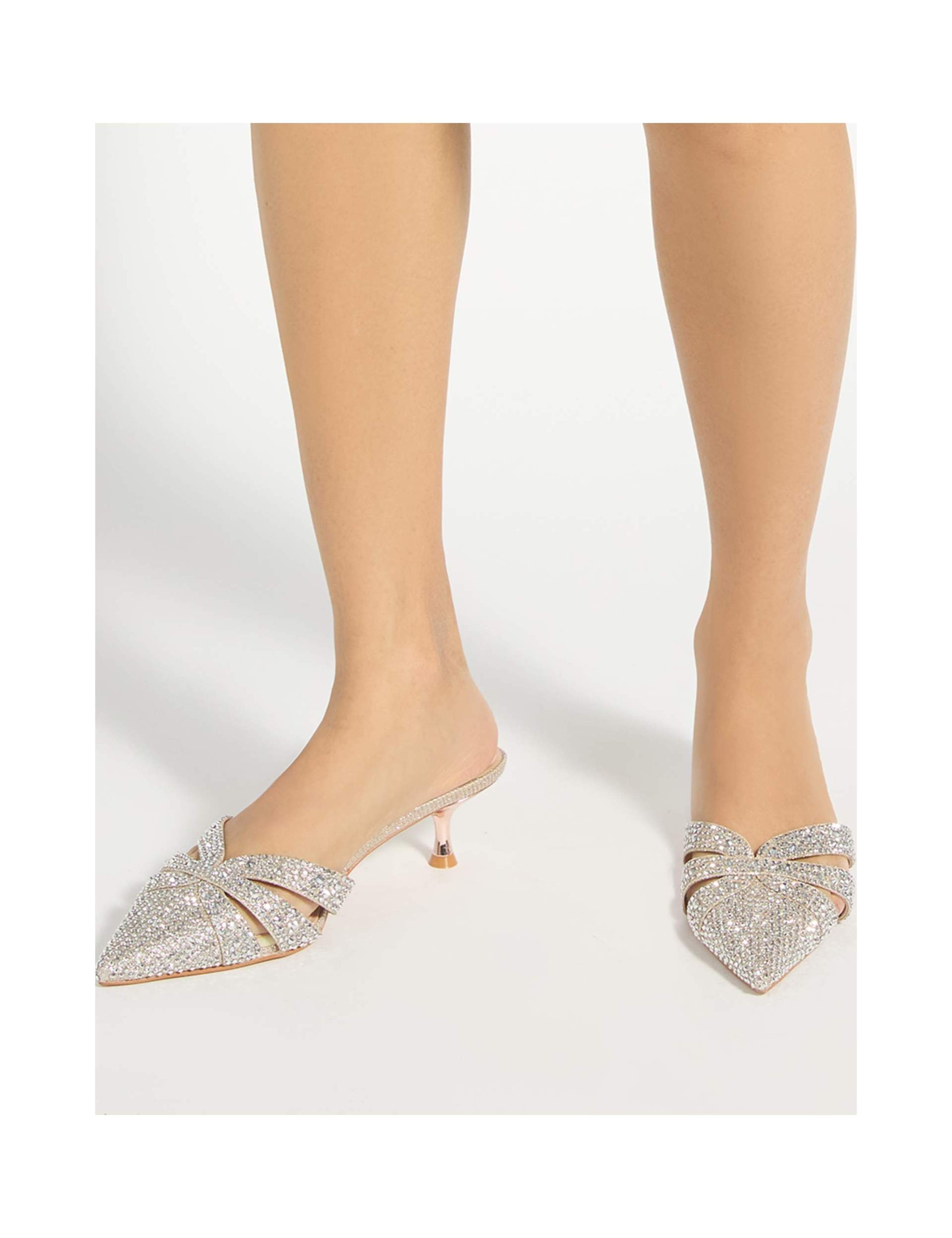 Diamante Embellished Kitten Heels 4 of 6